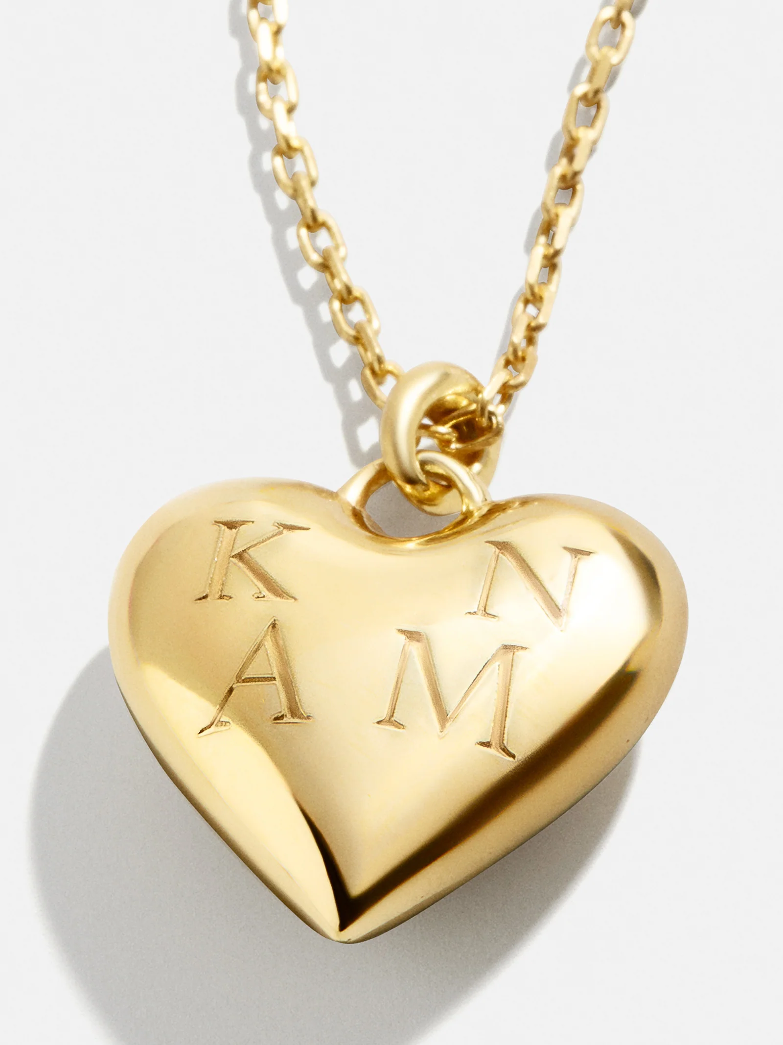14K Gold Custom Bubble Heart Necklace - 14K Gold - Image 3