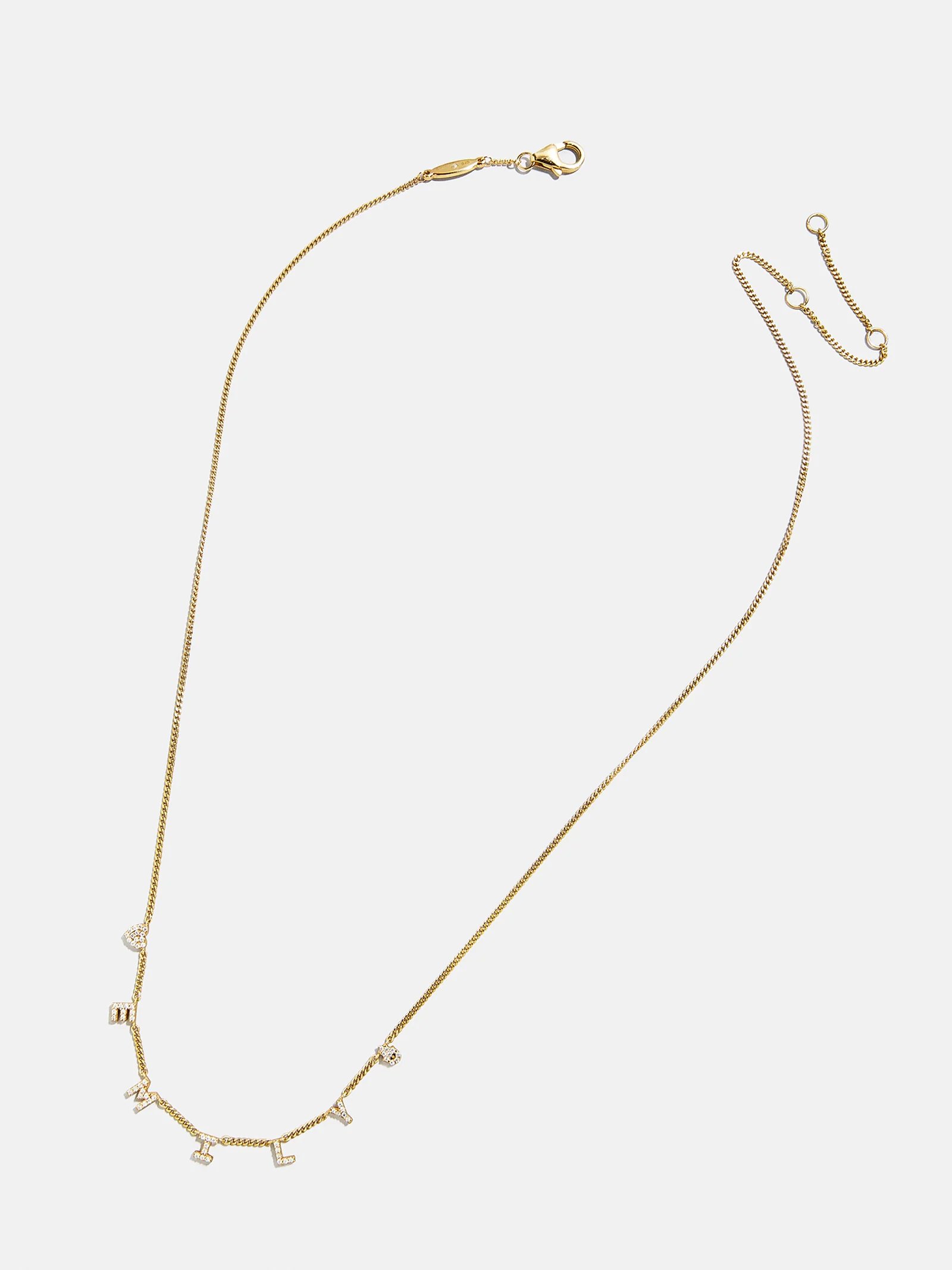 Mini 14K Gold Custom Icon Necklace - 14K Gold. Pavé Cubic Zirconia Stones - Image 4