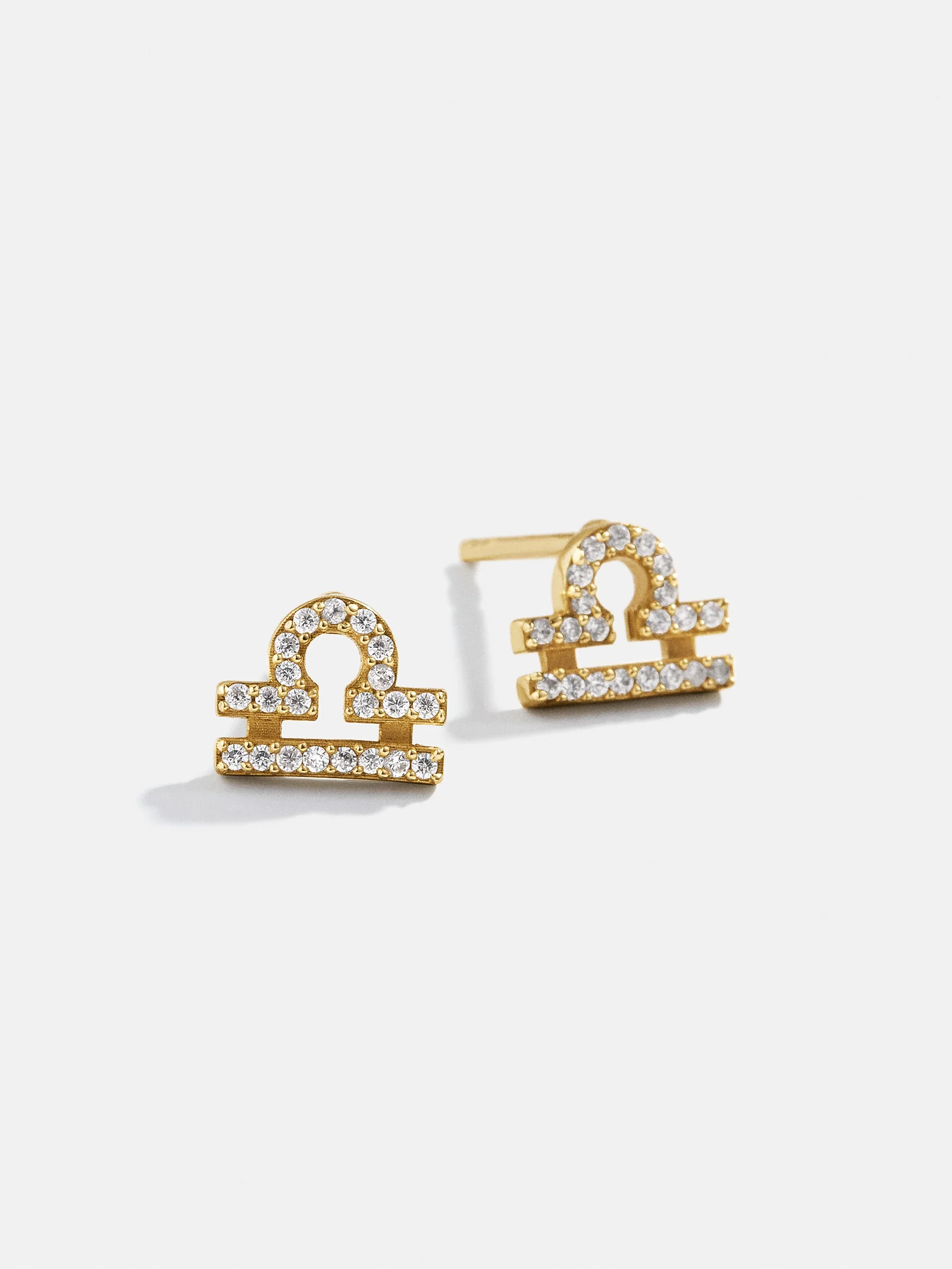 18K Gold Zodiac Earrings - 18K Gold. Pavé Cubic Zirconia Stones - Image 15