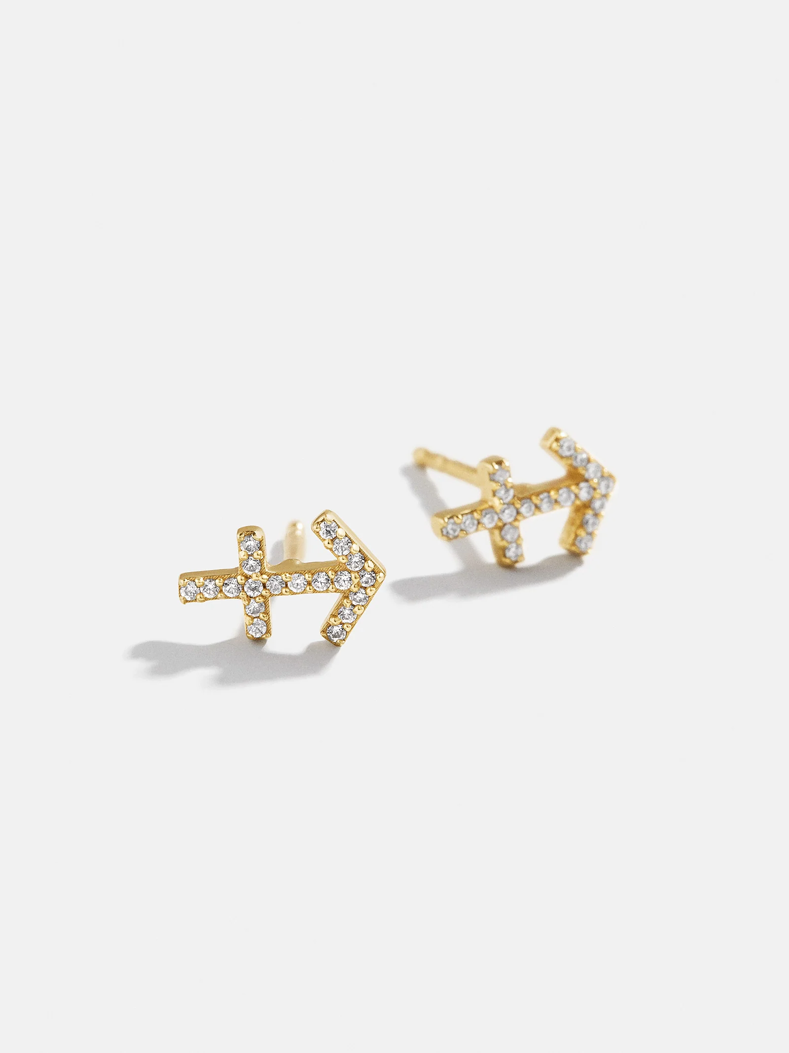 18K Gold Zodiac Earrings - 18K Gold. Pavé Cubic Zirconia Stones - Image 19