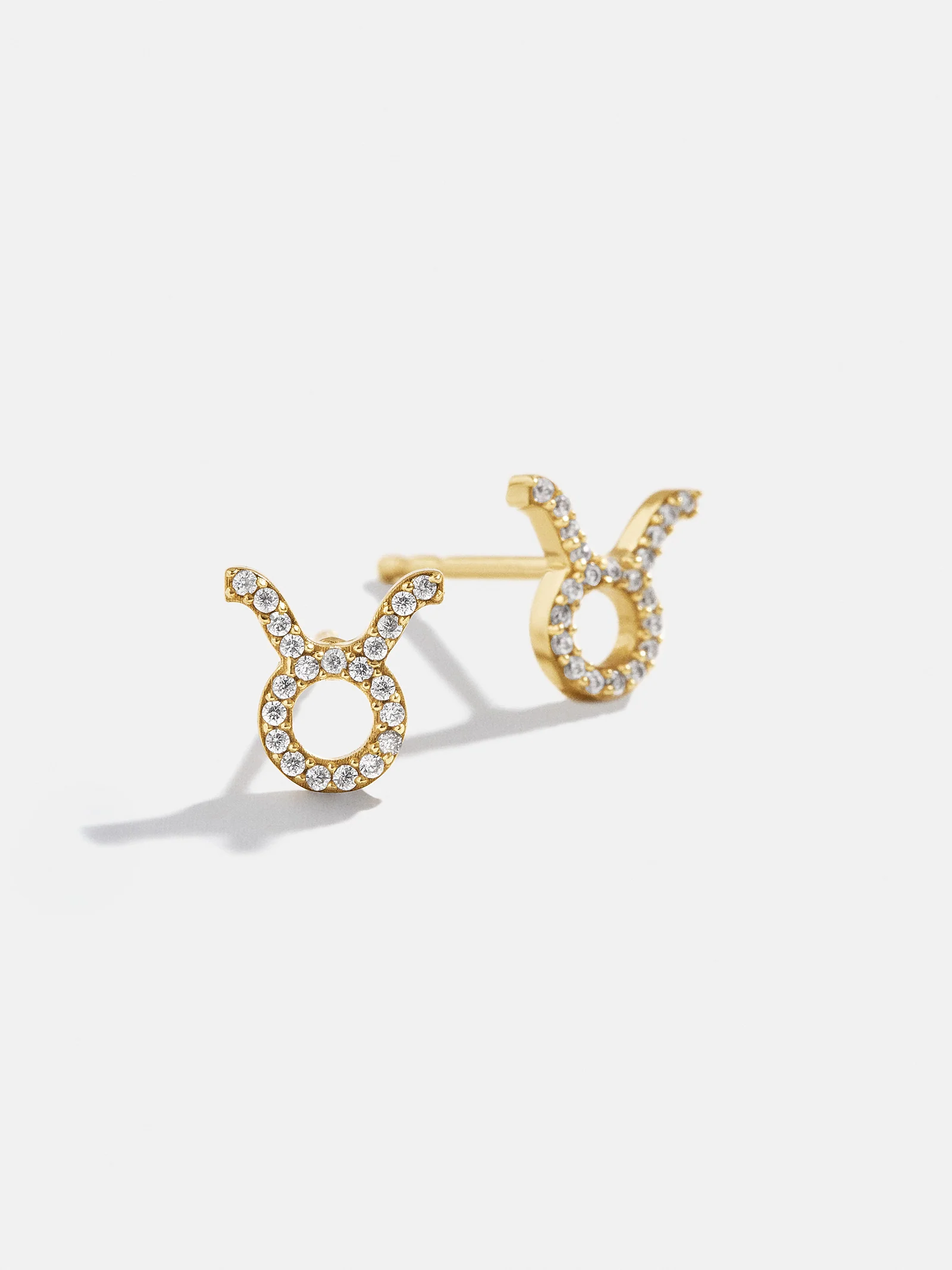 18K Gold Zodiac Earrings - 18K Gold. Pavé Cubic Zirconia Stones - Image 23