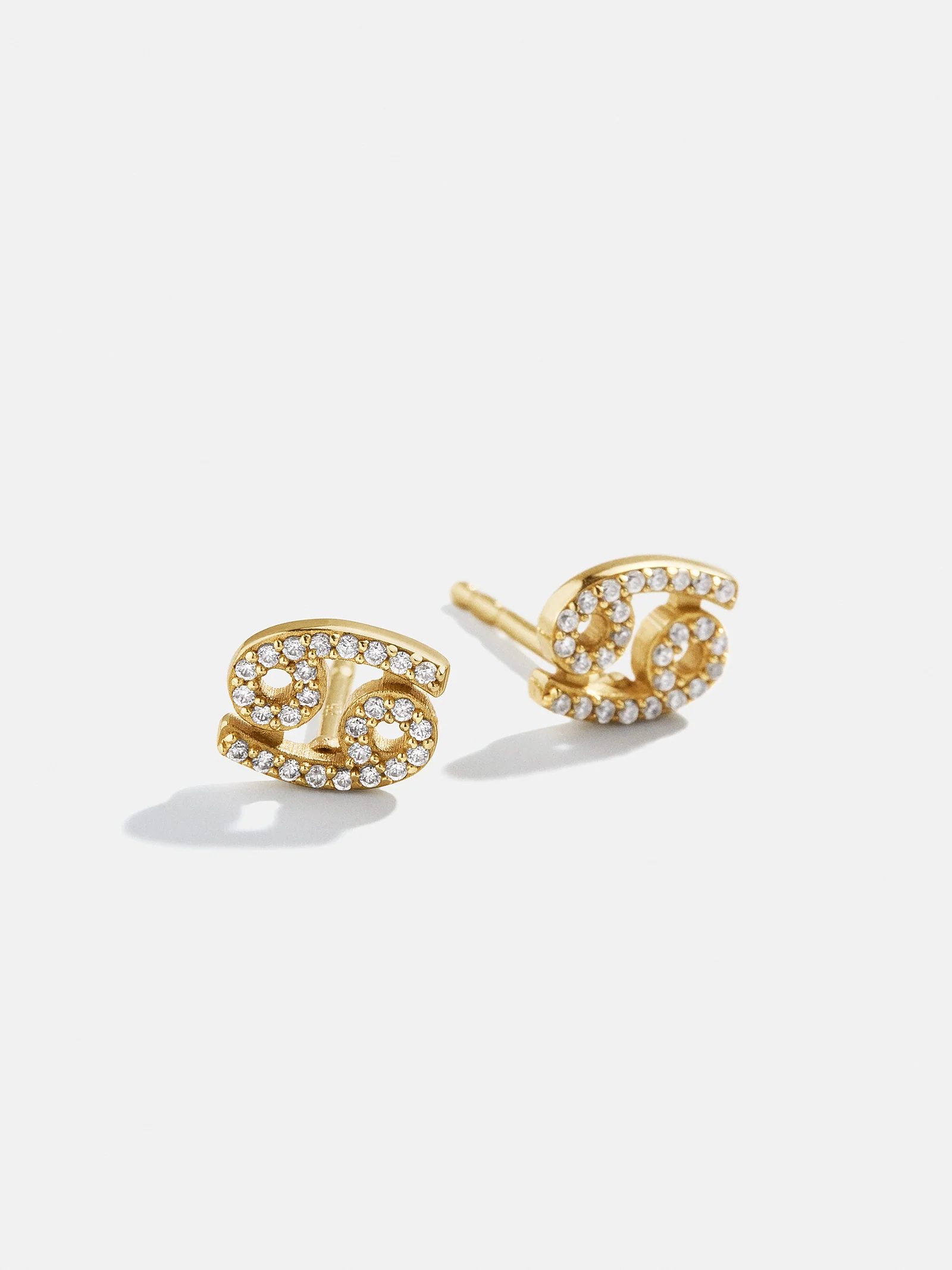 18K Gold Zodiac Earrings - 18K Gold. Pavé Cubic Zirconia Stones - Image 7