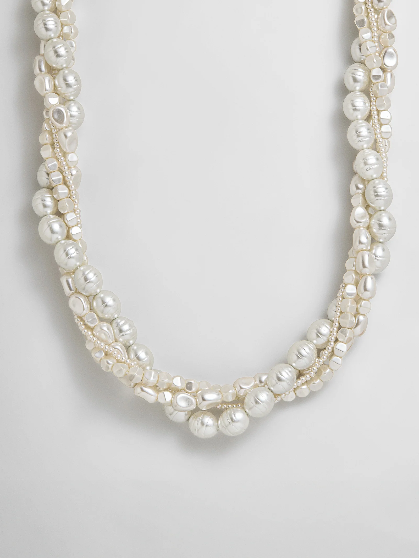 Adeline Pearl Layered Collar Necklace - Adeline Pearl Layered Collar Necklace - Image 3