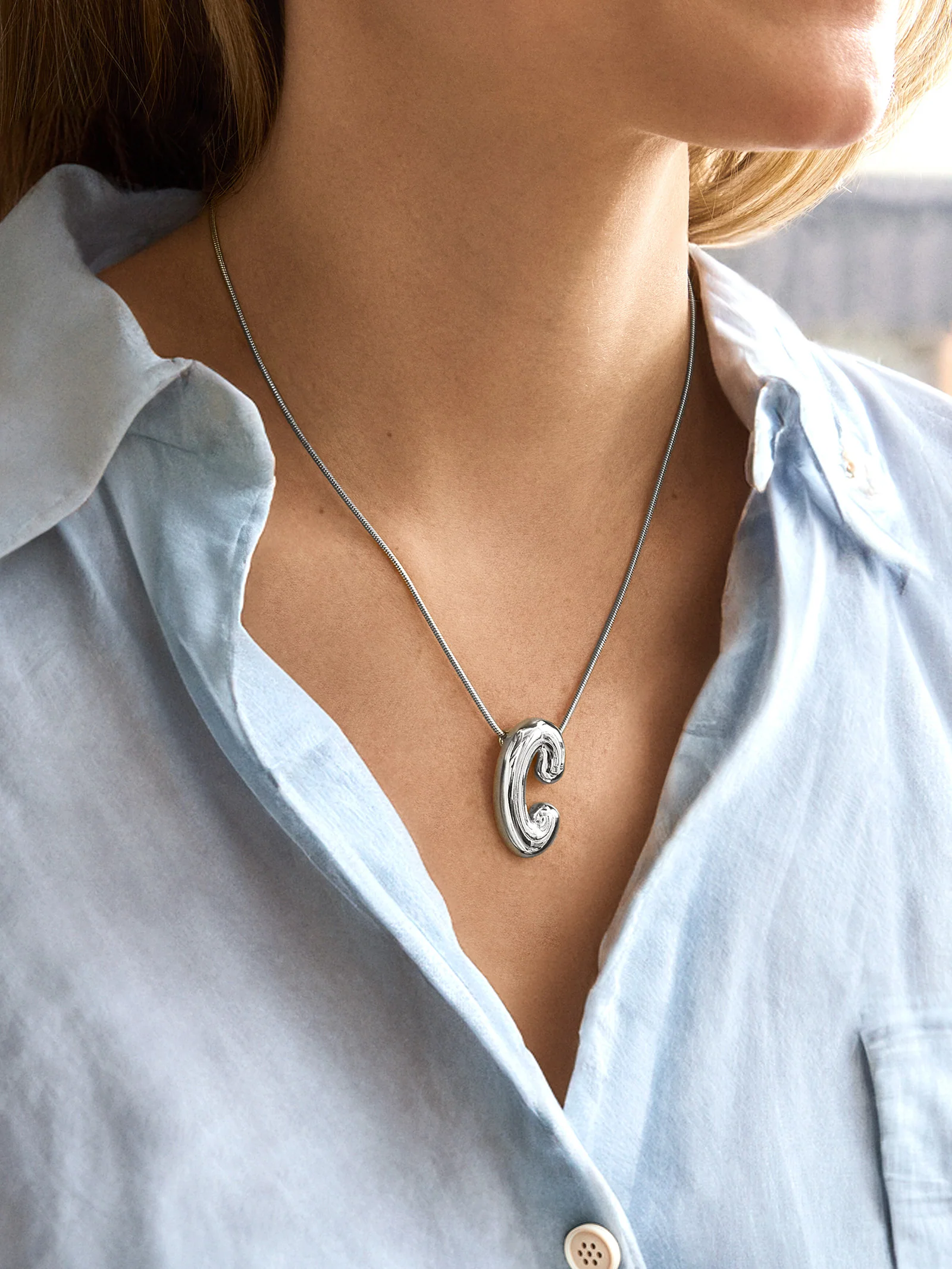 Bubble Initial Necklace - Image 12