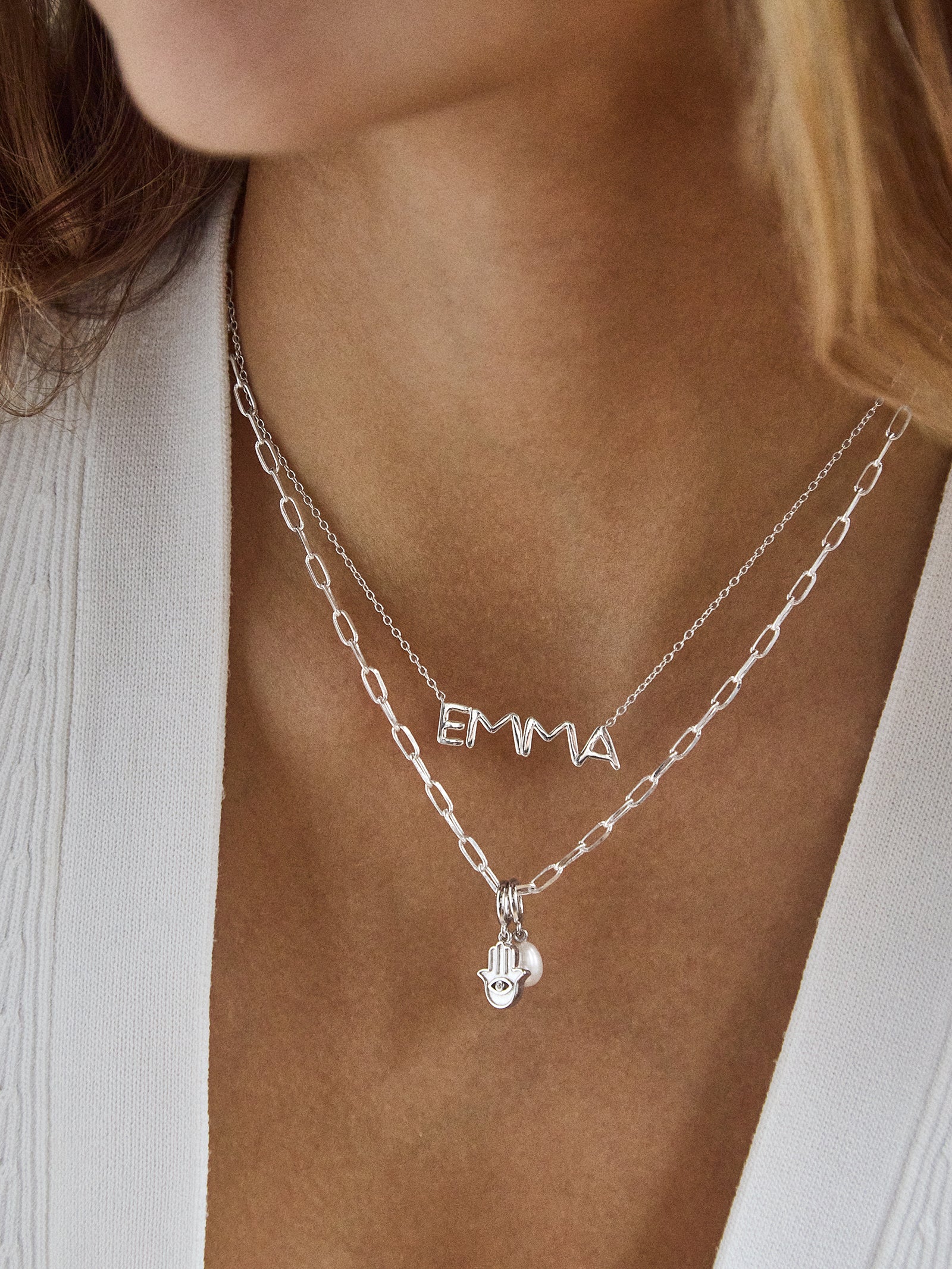 14K Gold Custom Nameplate Necklace - Organic - Image 8