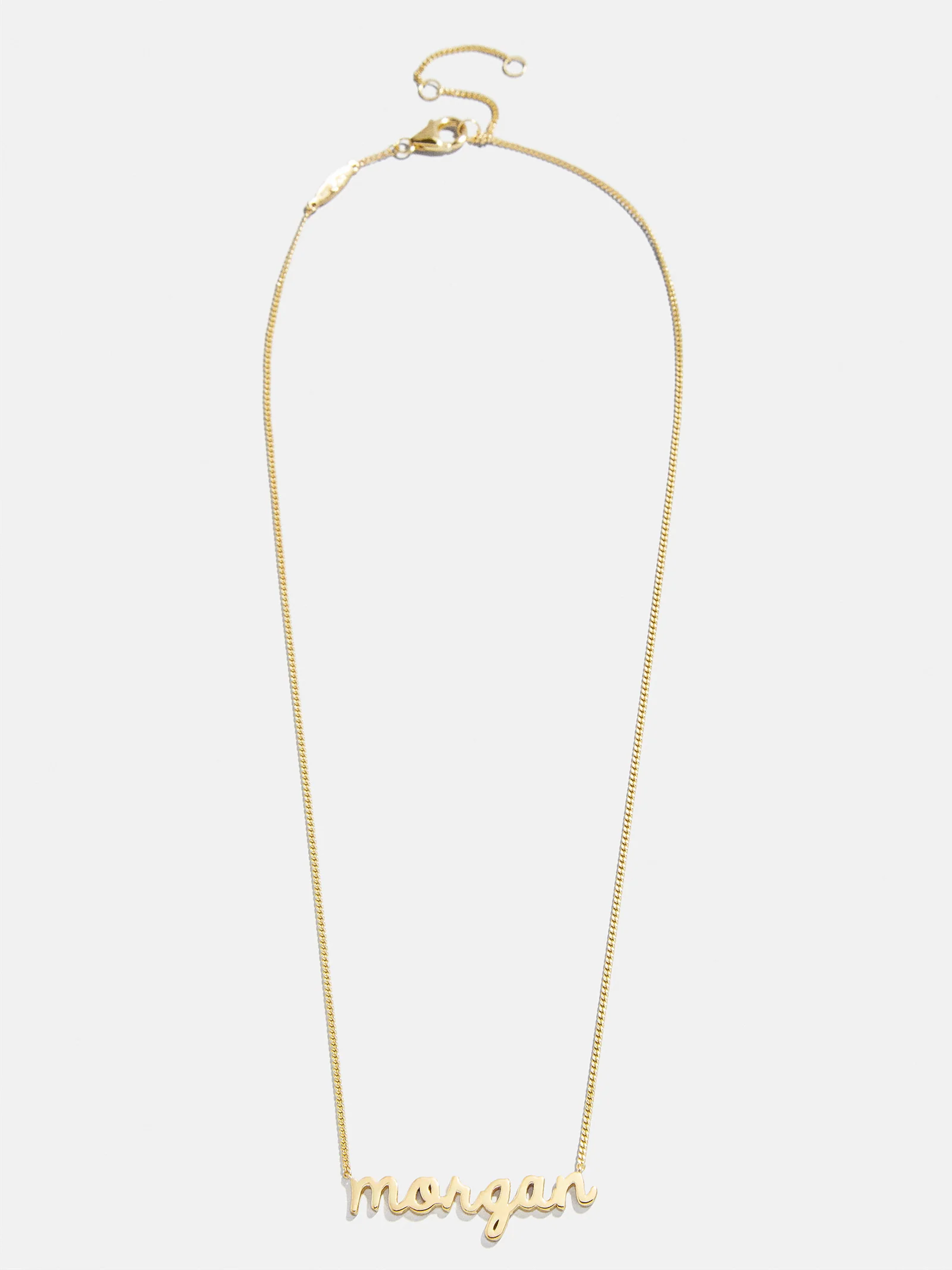 14K Gold Custom Nameplate Necklace - Script - Image 9