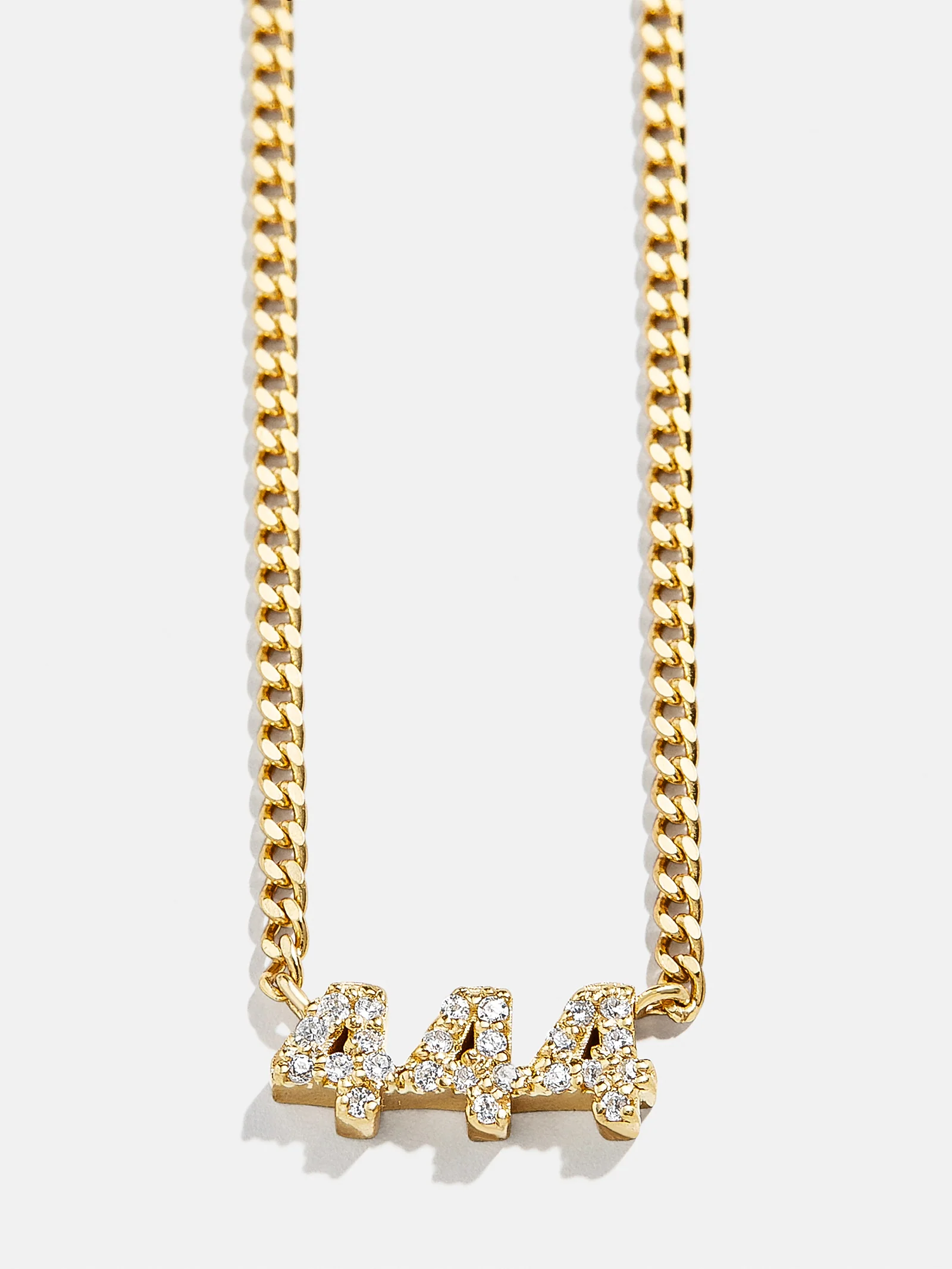 14K Gold Angel Number Custom Nameplate Necklace - Gold - Image 5