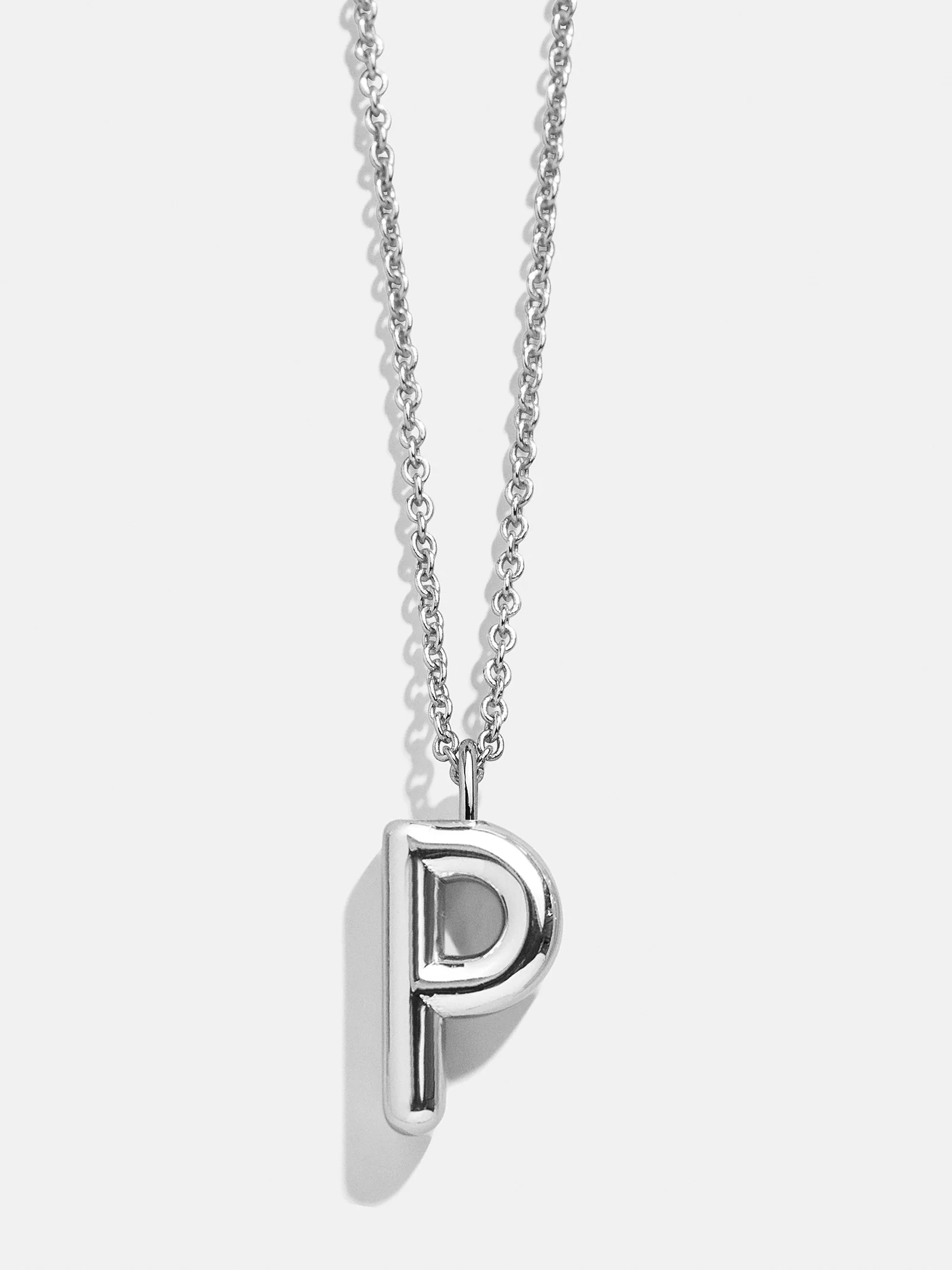 Classic Silver Initial Necklace - Silver - Image 16