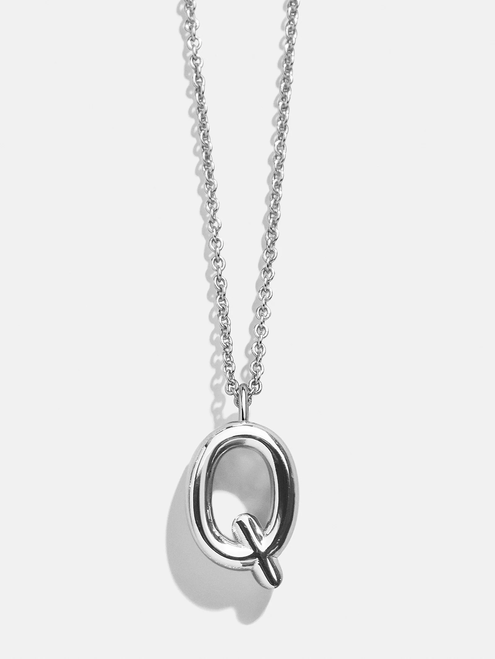 Classic Silver Initial Necklace - Silver - Image 17