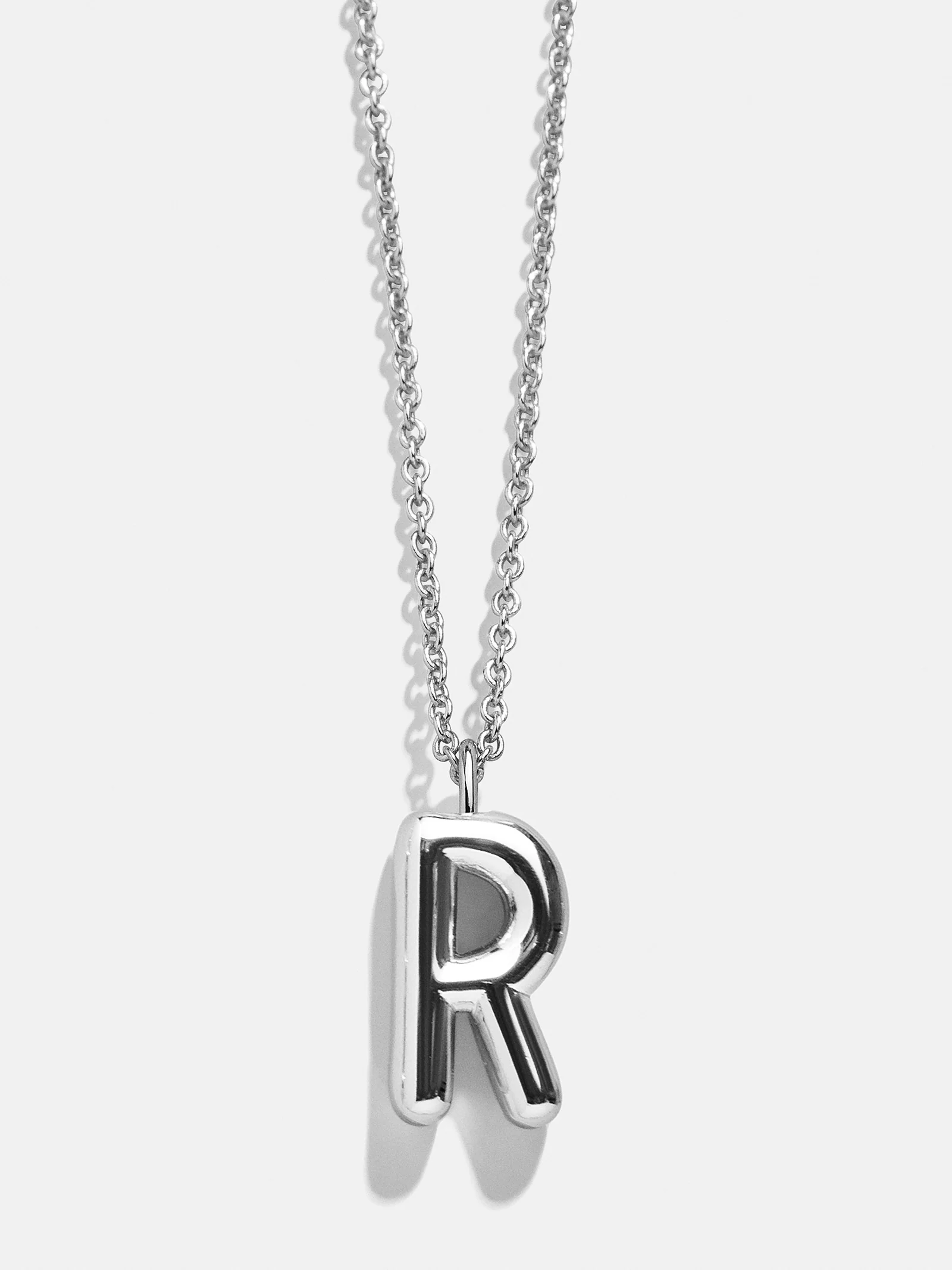Classic Silver Initial Necklace - Silver - Image 18