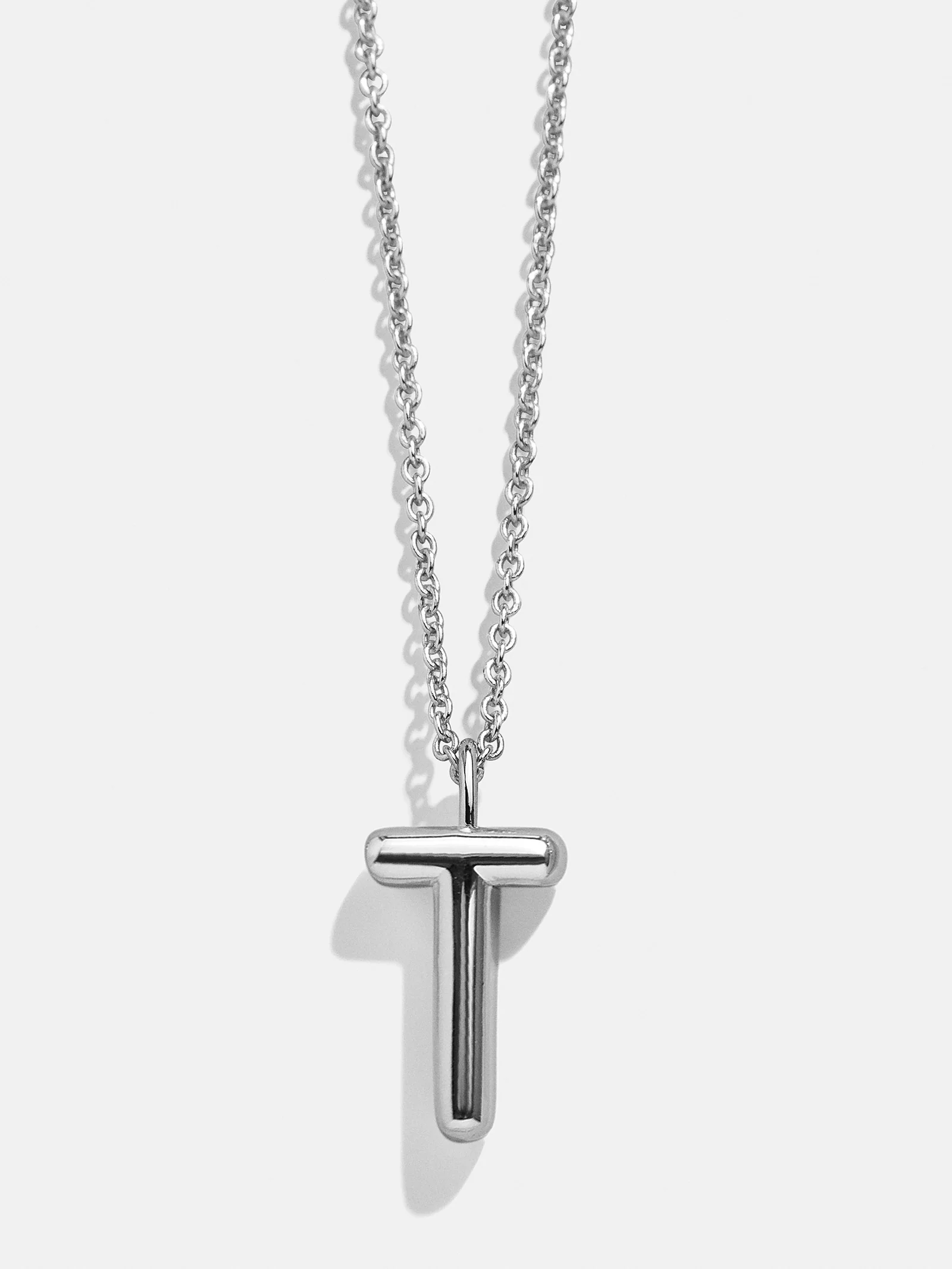 Classic Silver Initial Necklace - Silver - Image 19
