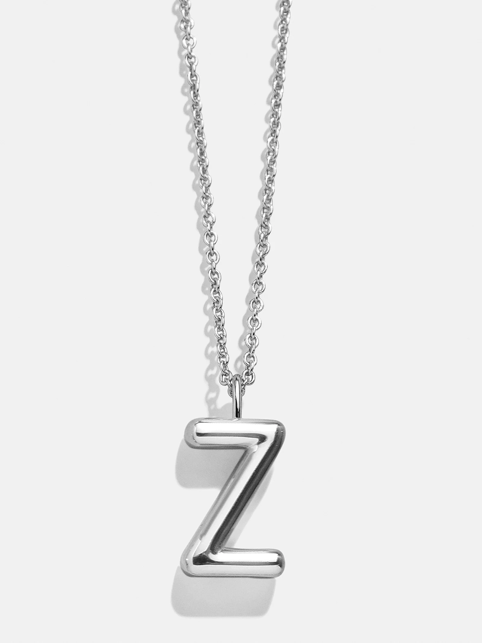 Classic Silver Initial Necklace - Silver - Image 24
