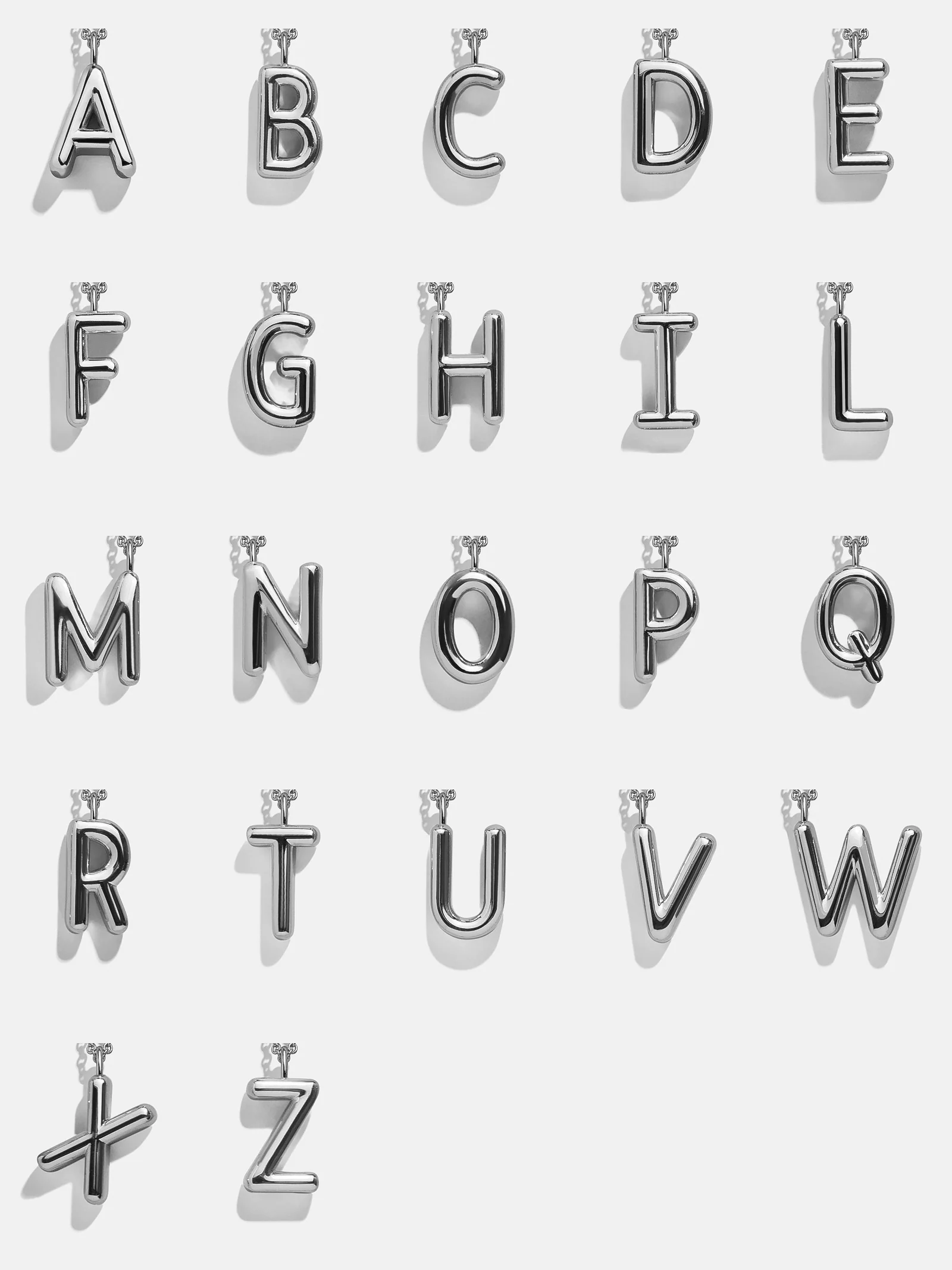 Classic Silver Initial Necklace - Silver - Image 25