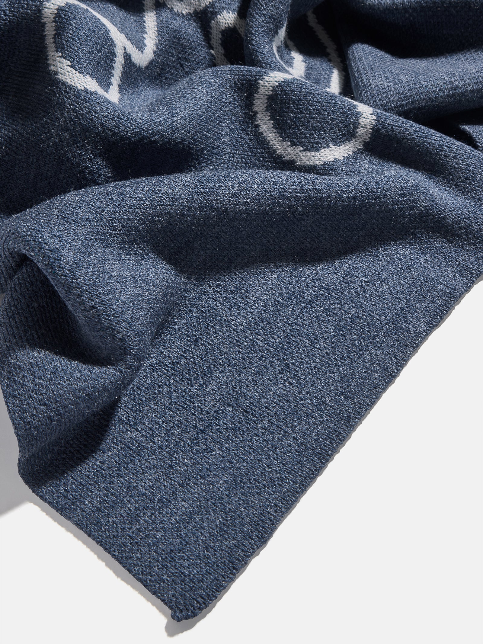 Script Ombre Name Custom Blanket - Denim/Light Blue - Image 4