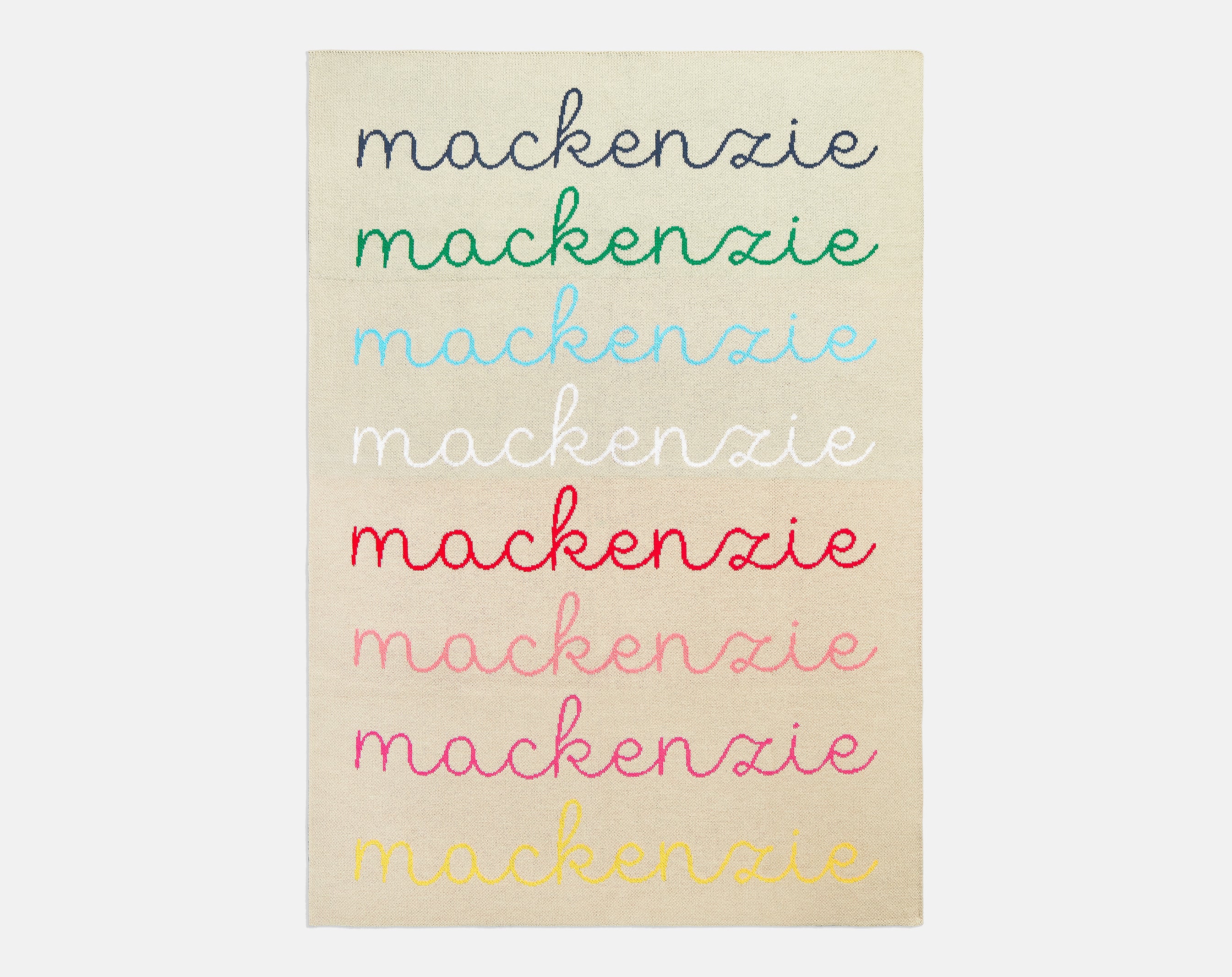 Script Ombre Name Custom Blanket - Beige/Multi - Image 3