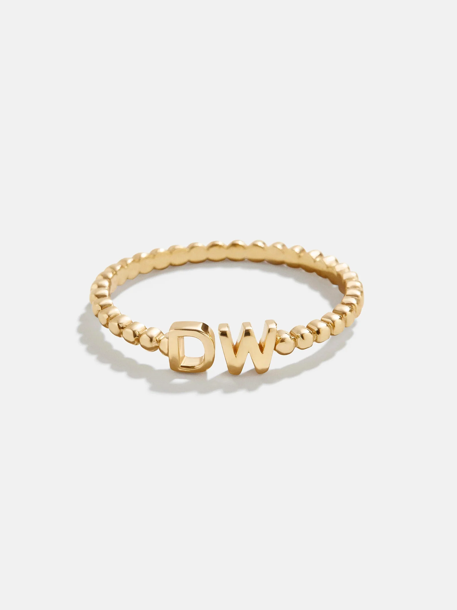 14K Gold Custom Initial Ring - Gold - Image 3