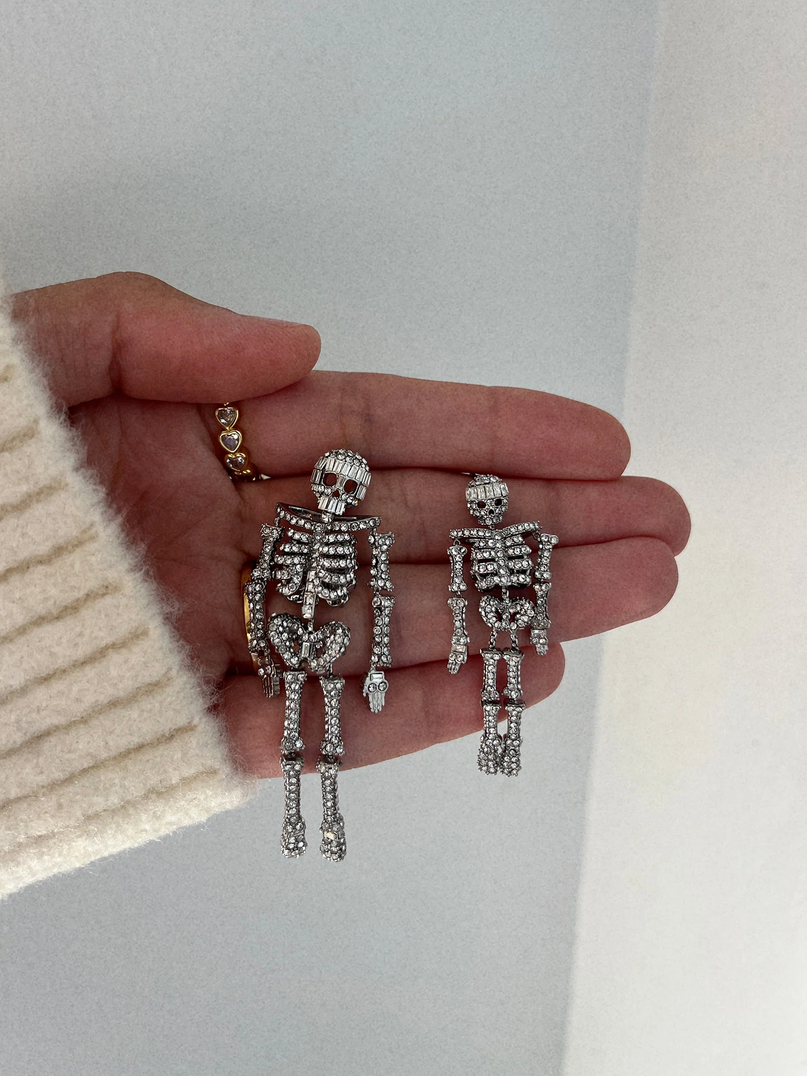 Drop Dead Hottie Earrings - Mini Silver - Image 4