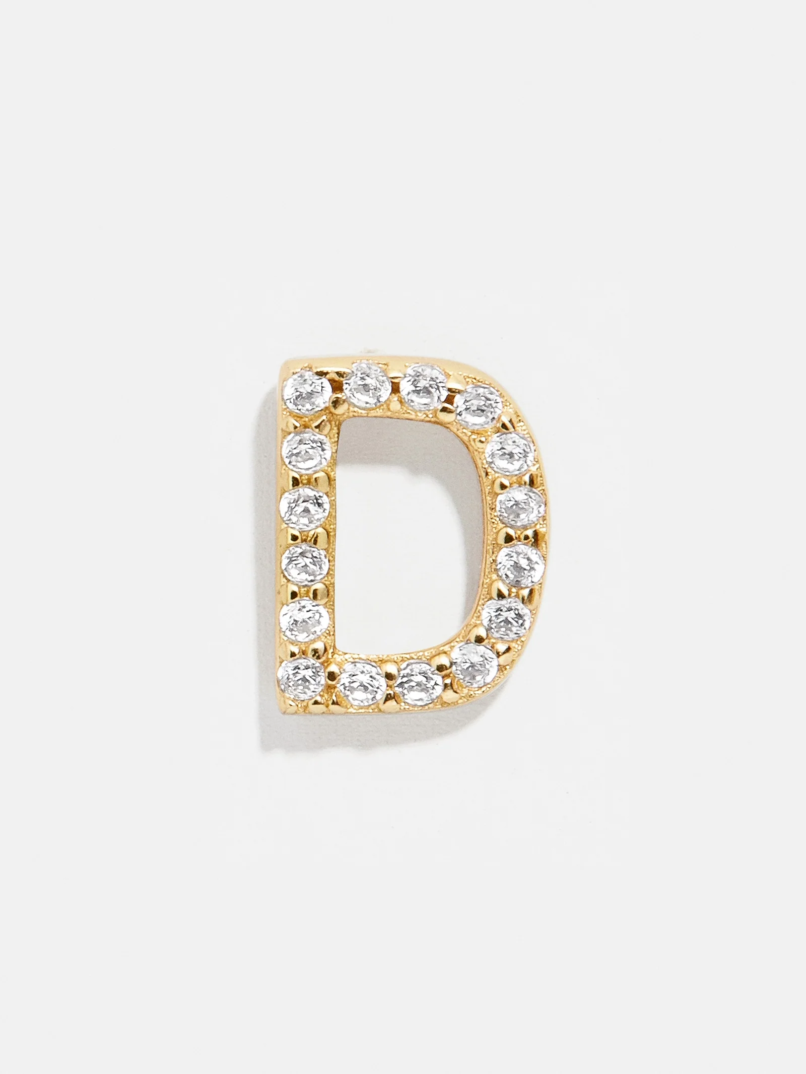 Single 18K Gold Initial Earring - Gold/Pavé - Image 6