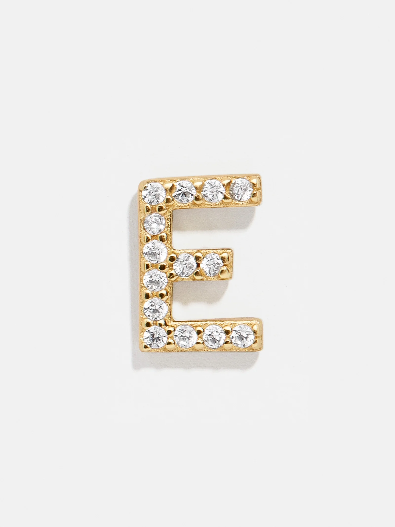 Single 18K Gold Initial Earring - Gold/Pavé - Image 7
