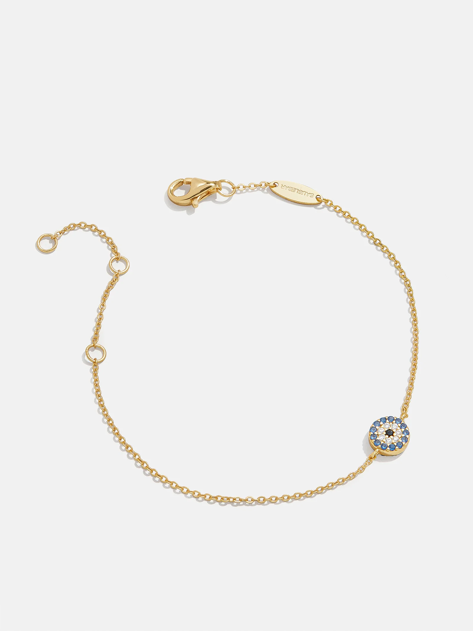 18K Gold Evil Eye Bracelet - Pavé Evil Eye - Image 3