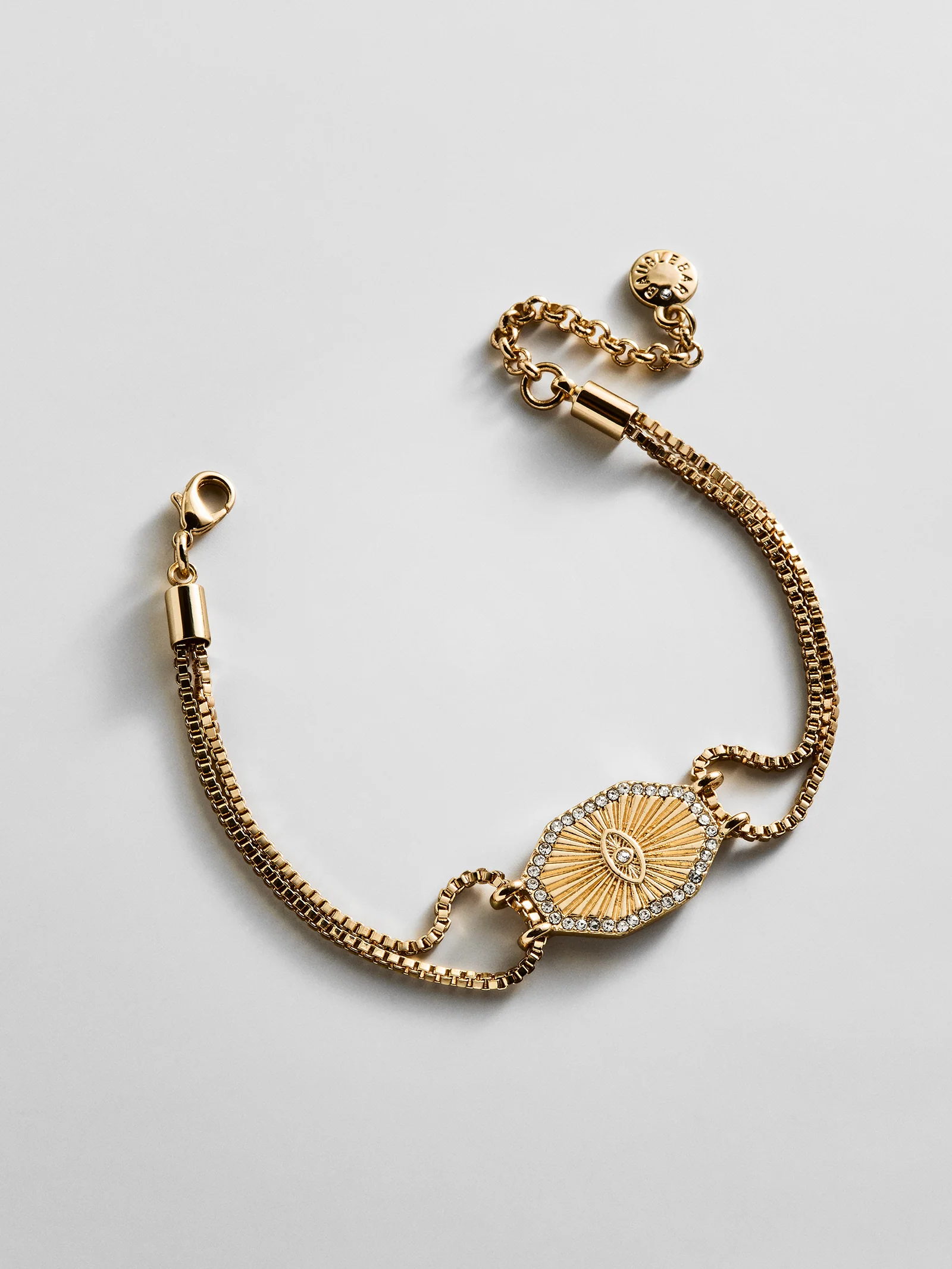 Evil Eye Reversible Bracelet - Gold/Turquoise - Image 6