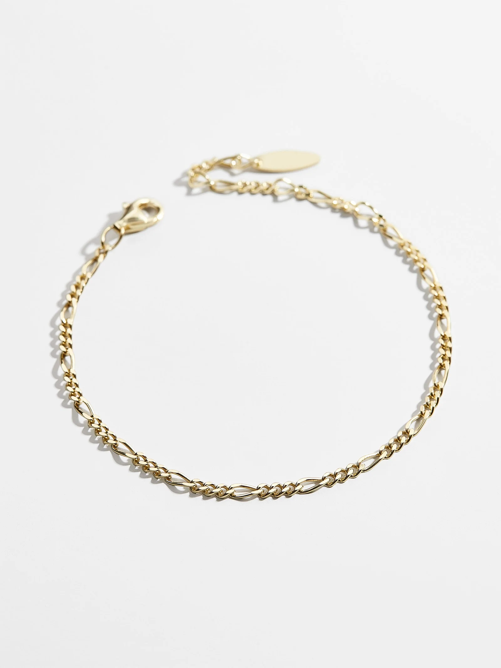 Figaro 18K Gold Bracelet - Gold - Image 3
