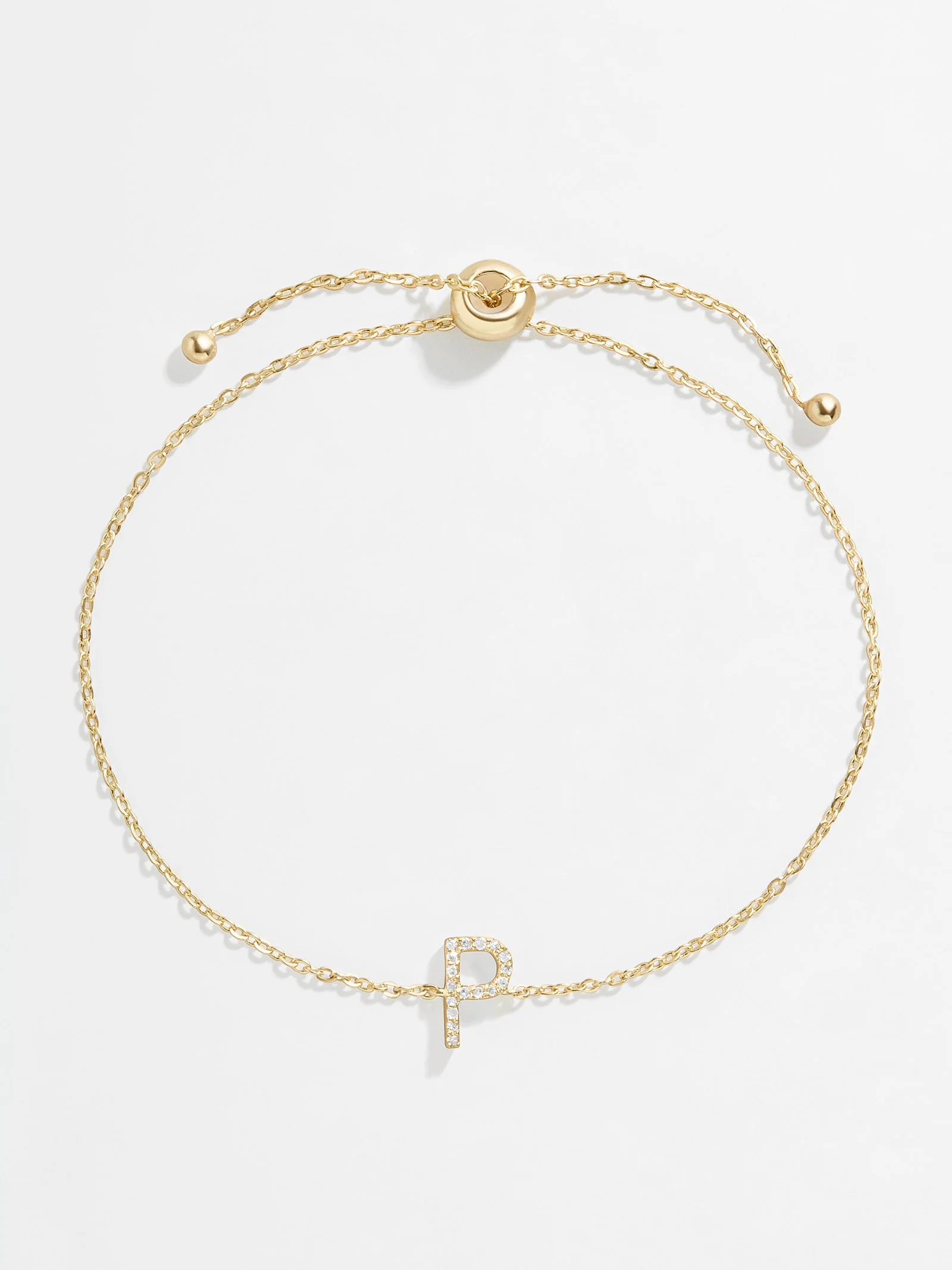 14K Gold & Diamond Initial Bracelet - Gold/Pavé - Image 19