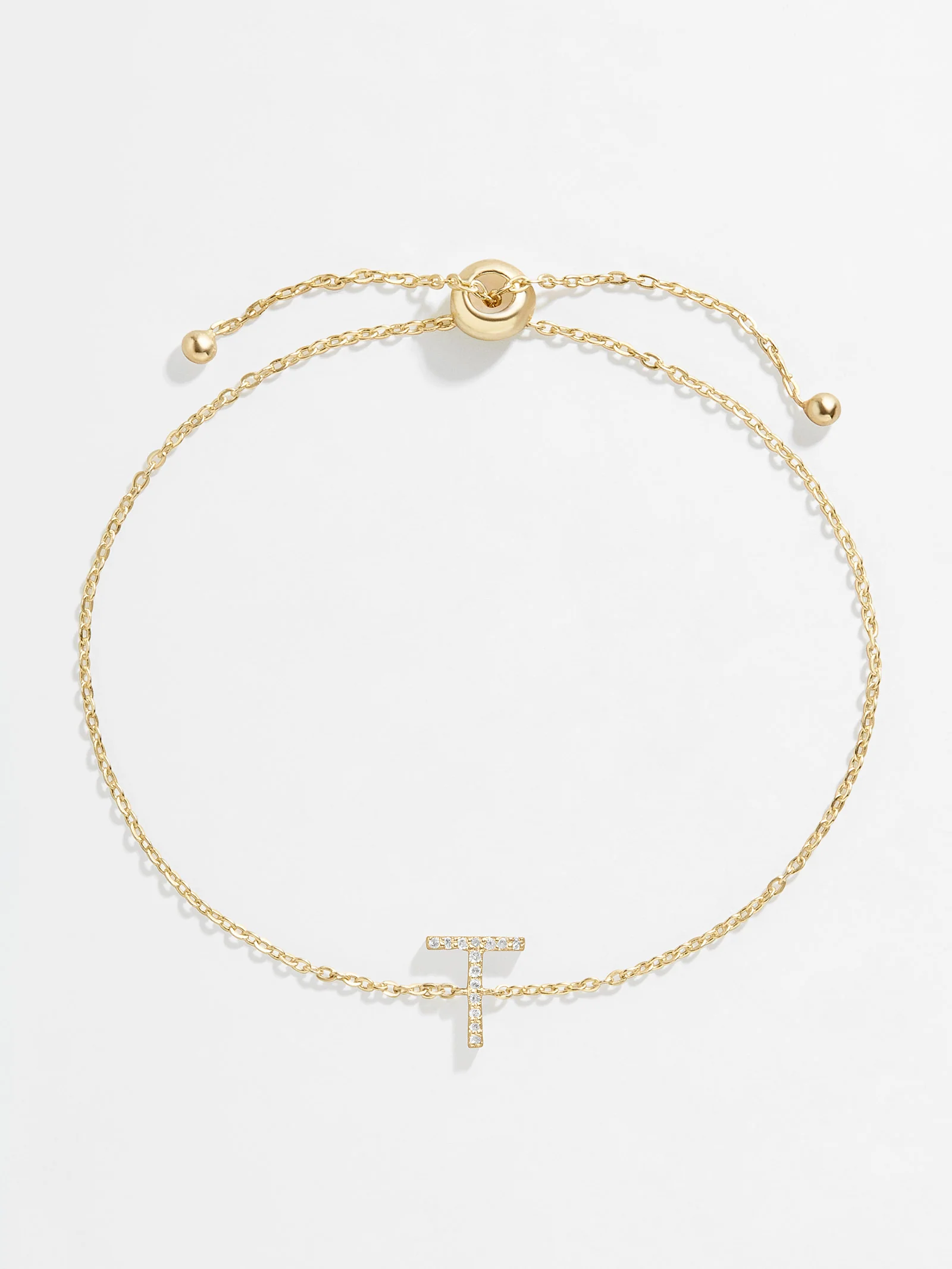 14K Gold & Diamond Initial Bracelet - Gold/Pavé - Image 23
