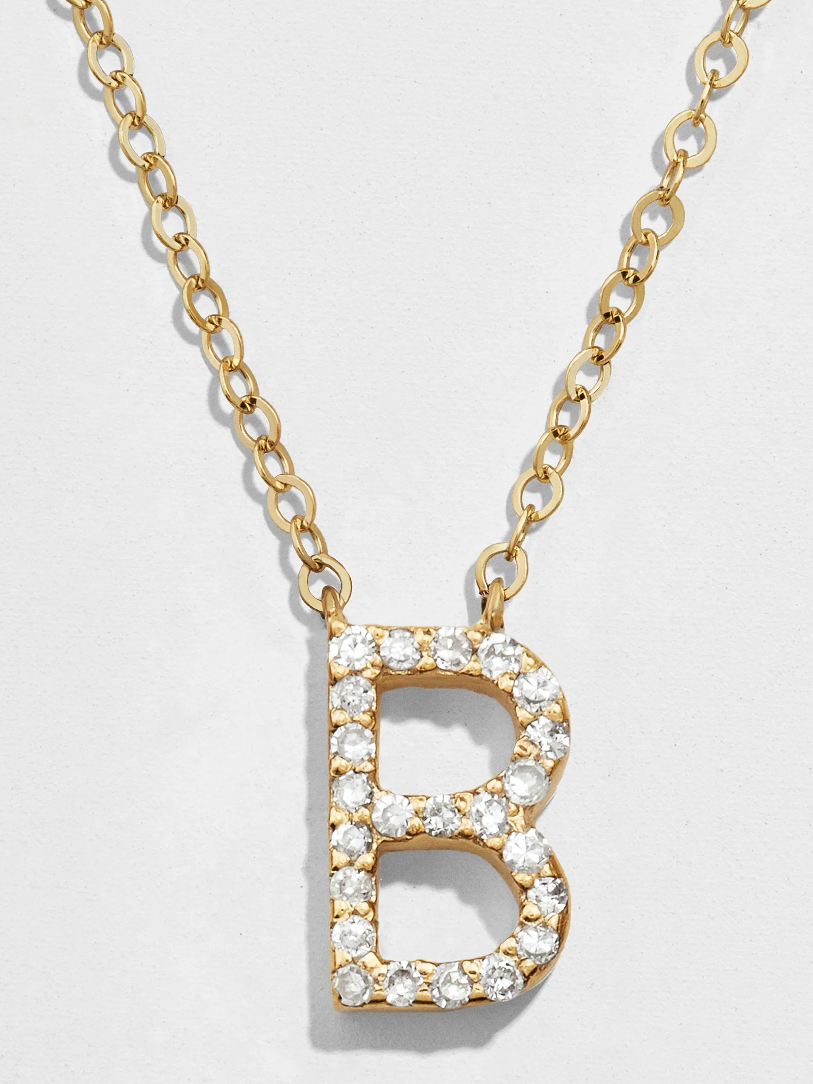 14K Gold Diamond Initial Necklace - Image 4