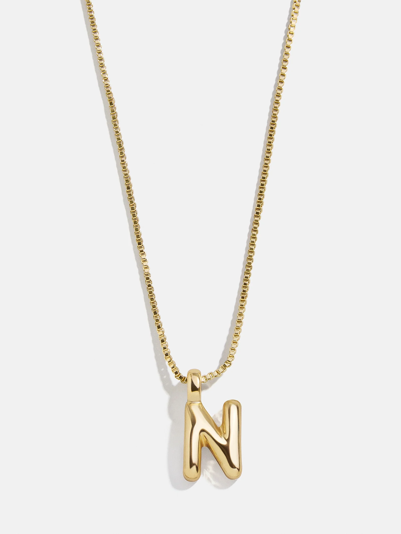 Gwen Mini Bubble Initial Necklace - Gold - Image 17