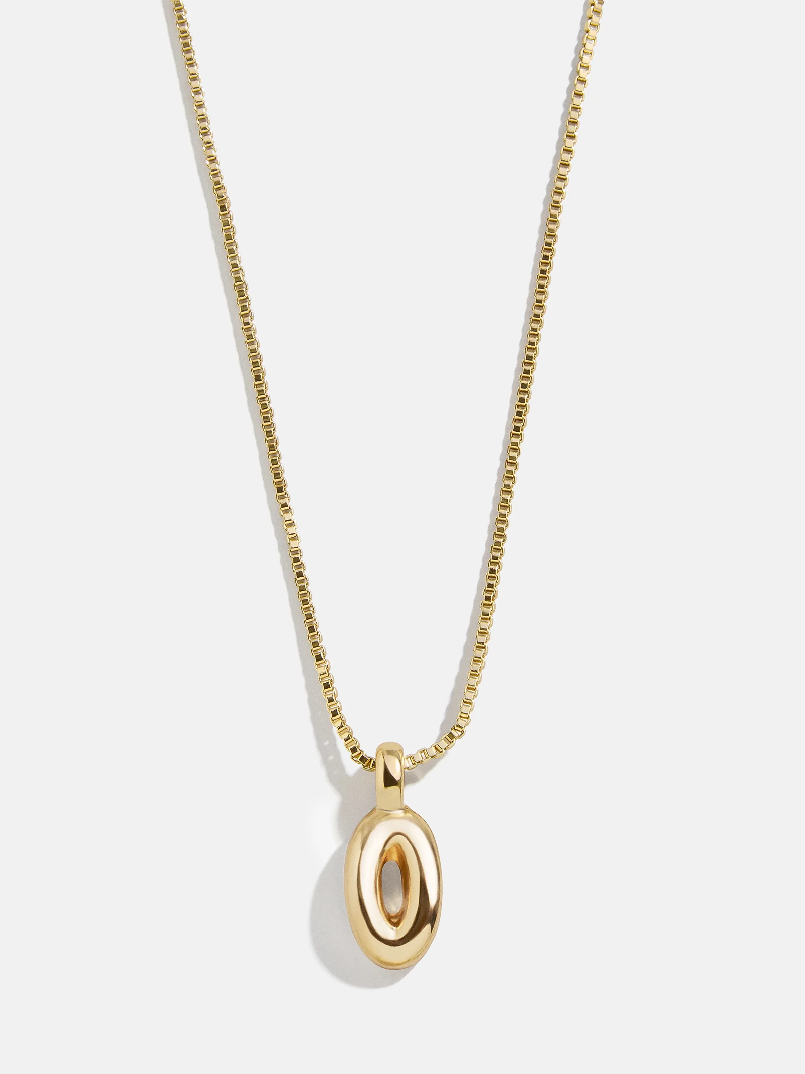 Gwen Mini Bubble Initial Necklace - Gold - Image 18