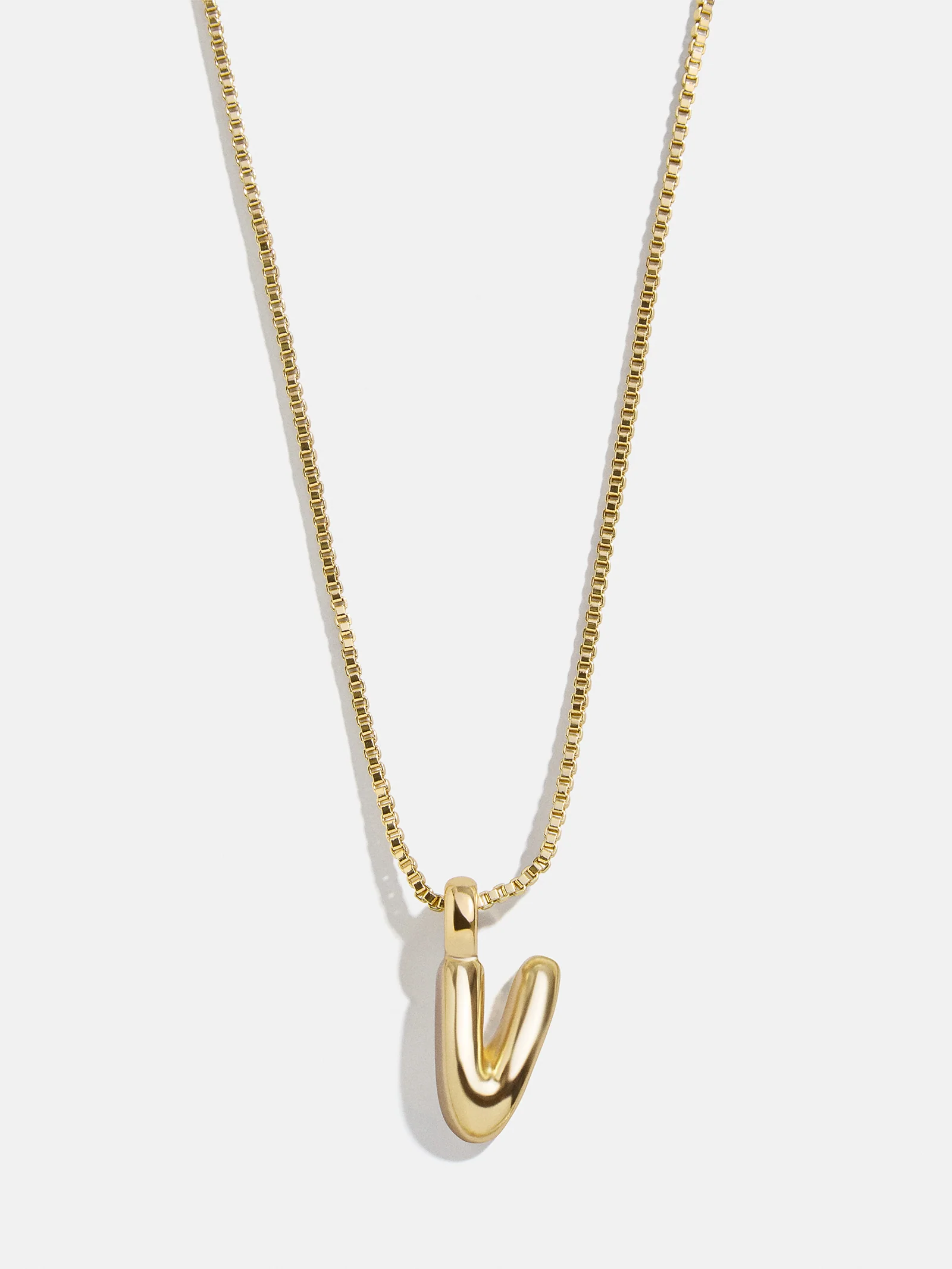 Gwen Mini Bubble Initial Necklace - Gold - Image 25