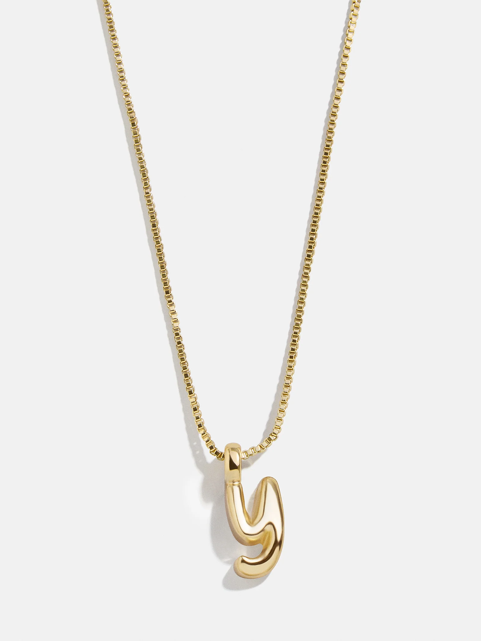 Gwen Mini Bubble Initial Necklace - Gold - Image 28