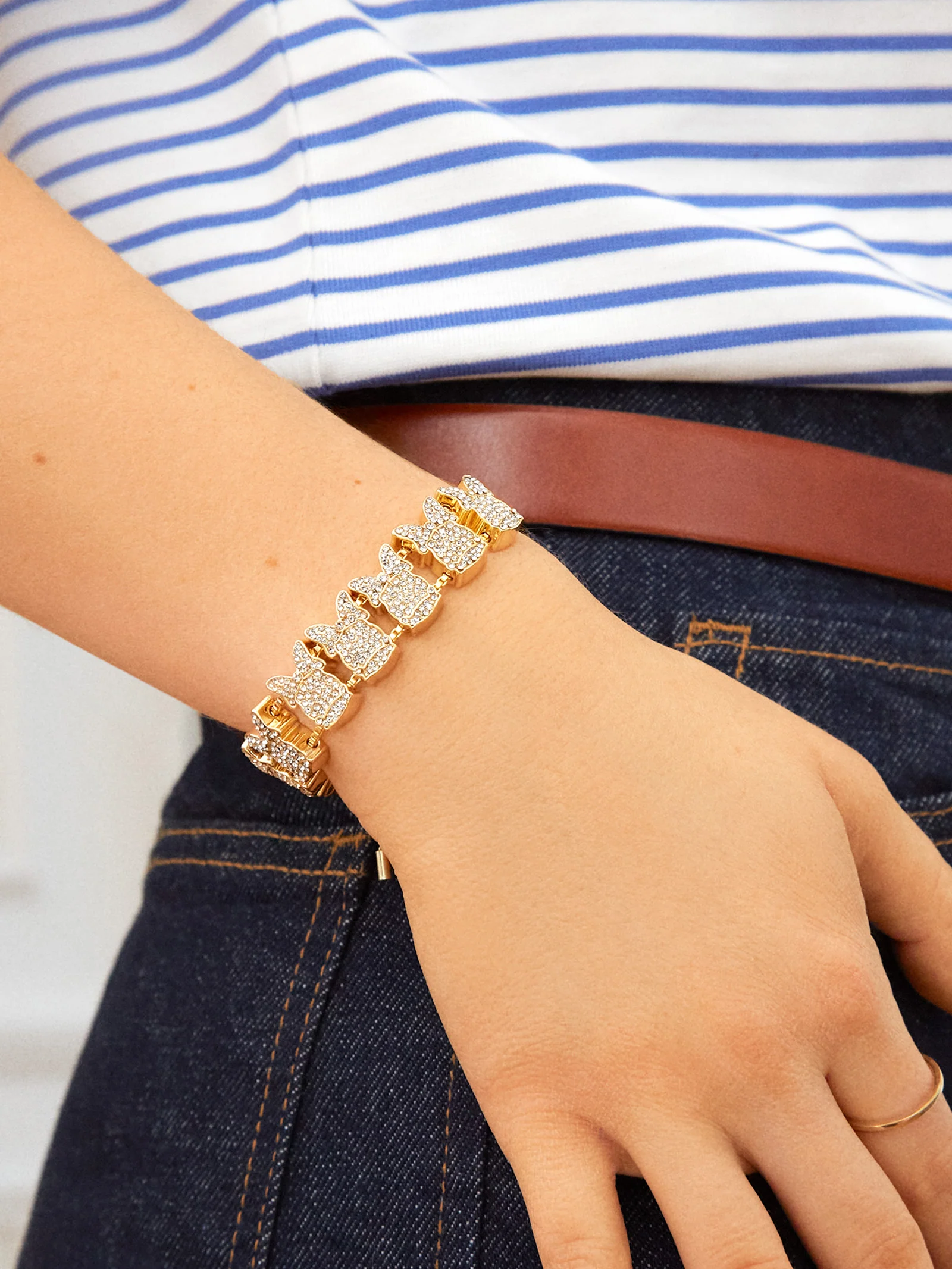 Disney Icon Slider Bracelet - Gold/Pavé - Image 10