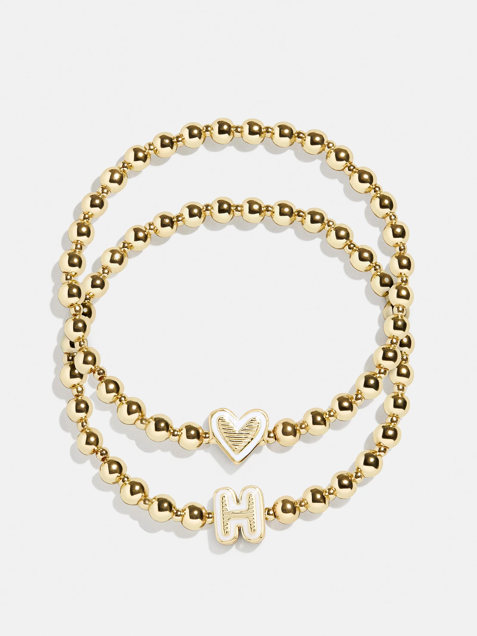 Initial & Heart Kids' Pisa Bracelet Set - Gold - Image 11