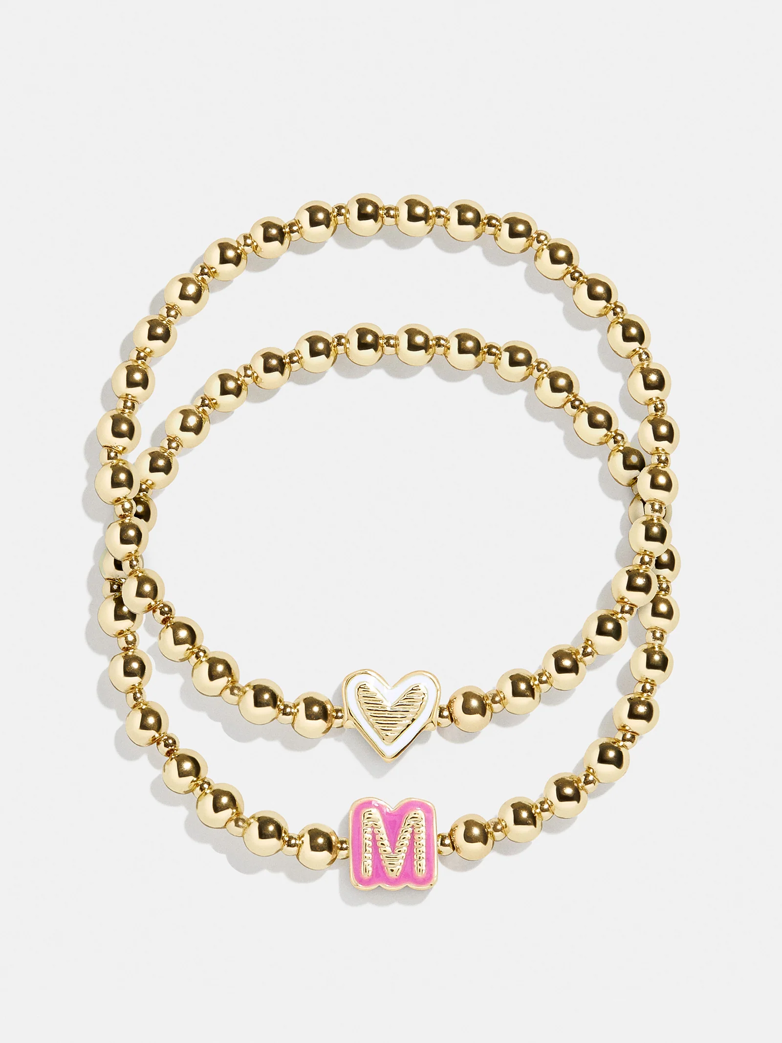 Initial & Heart Kids' Pisa Bracelet Set - Gold - Image 16