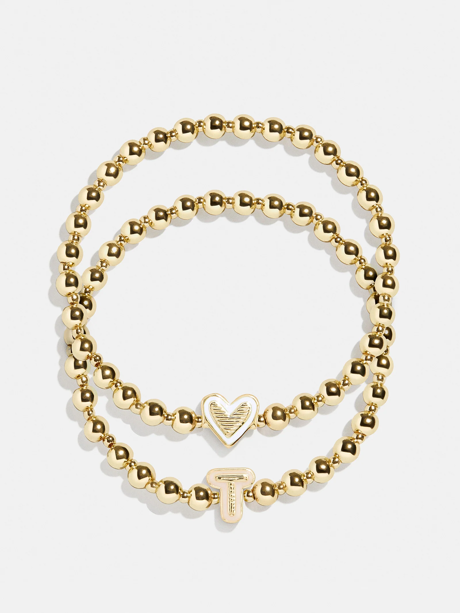 Initial & Heart Kids' Pisa Bracelet Set - Gold - Image 23