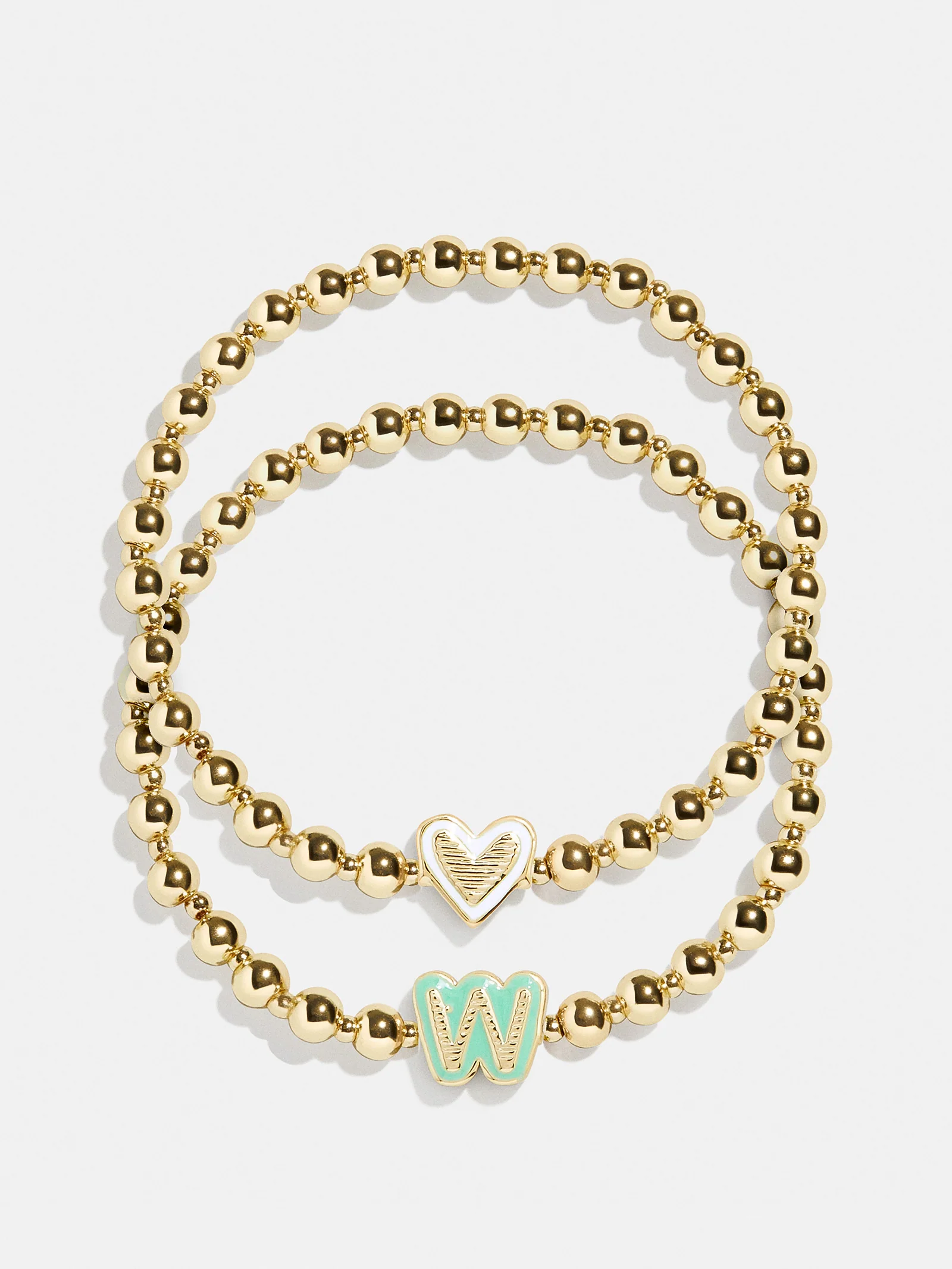 Initial & Heart Kids' Pisa Bracelet Set - Gold - Image 26