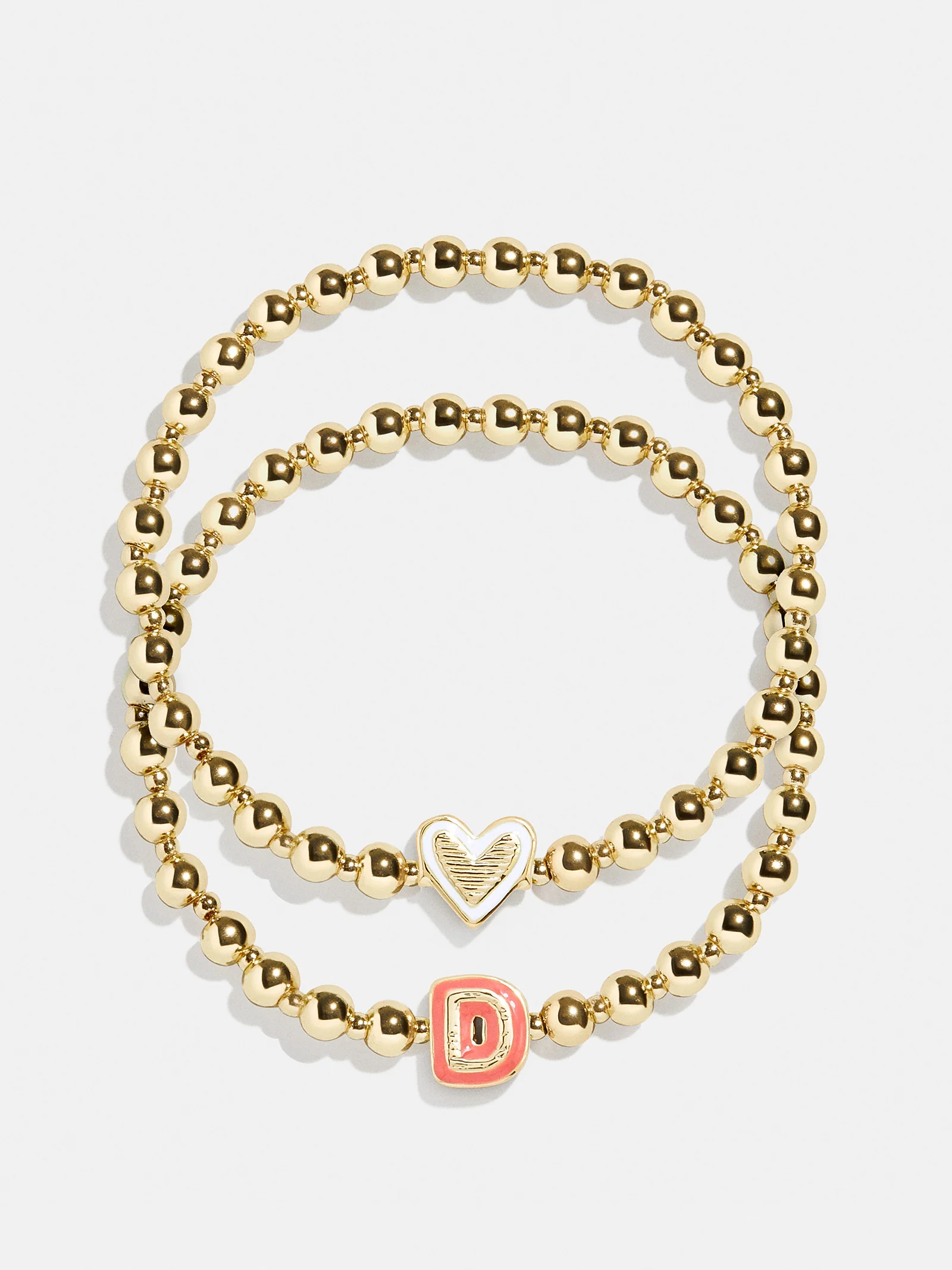 Initial & Heart Kids' Pisa Bracelet Set - Gold - Image 7