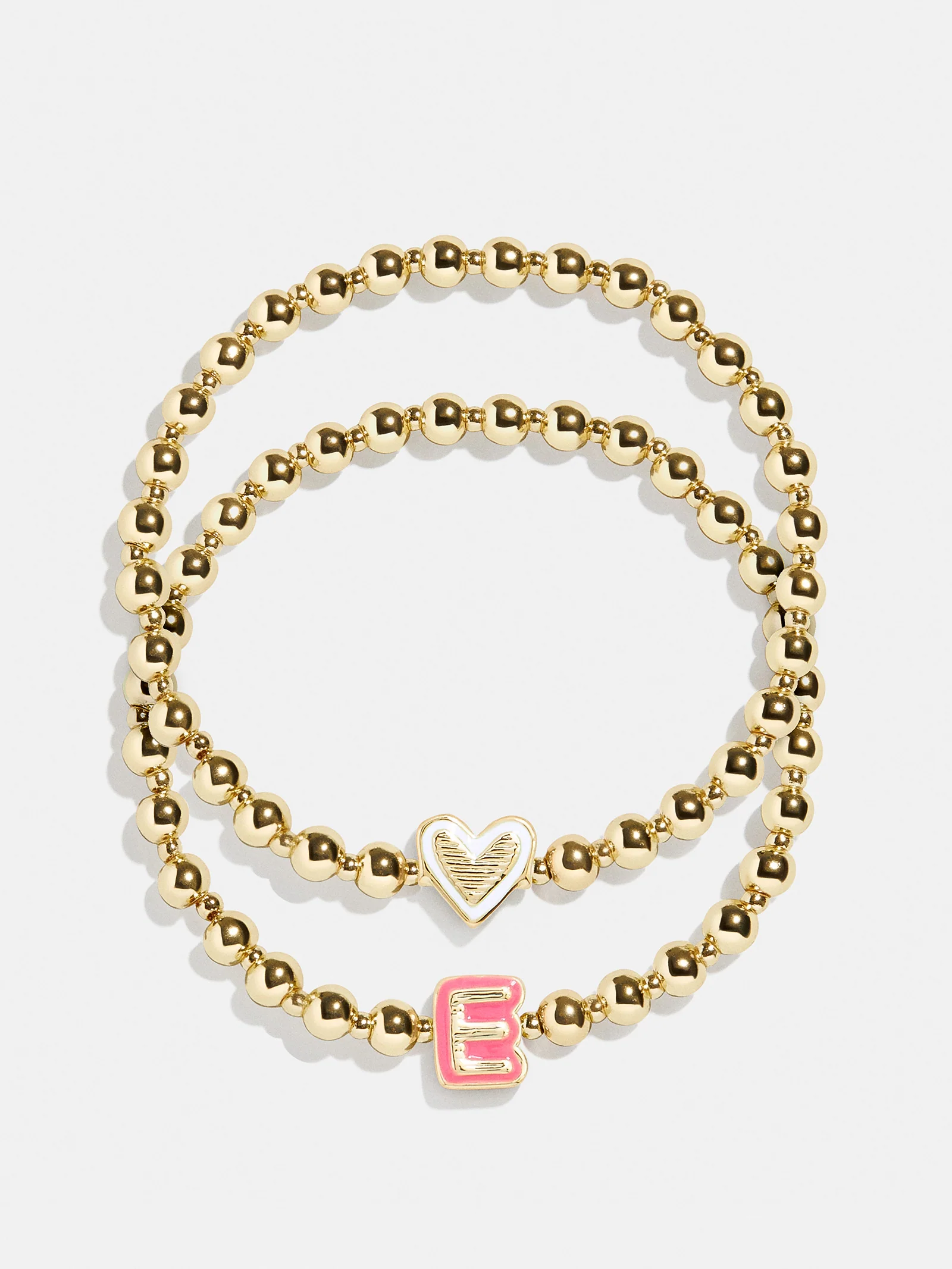 Initial & Heart Kids' Pisa Bracelet Set - Gold - Image 8
