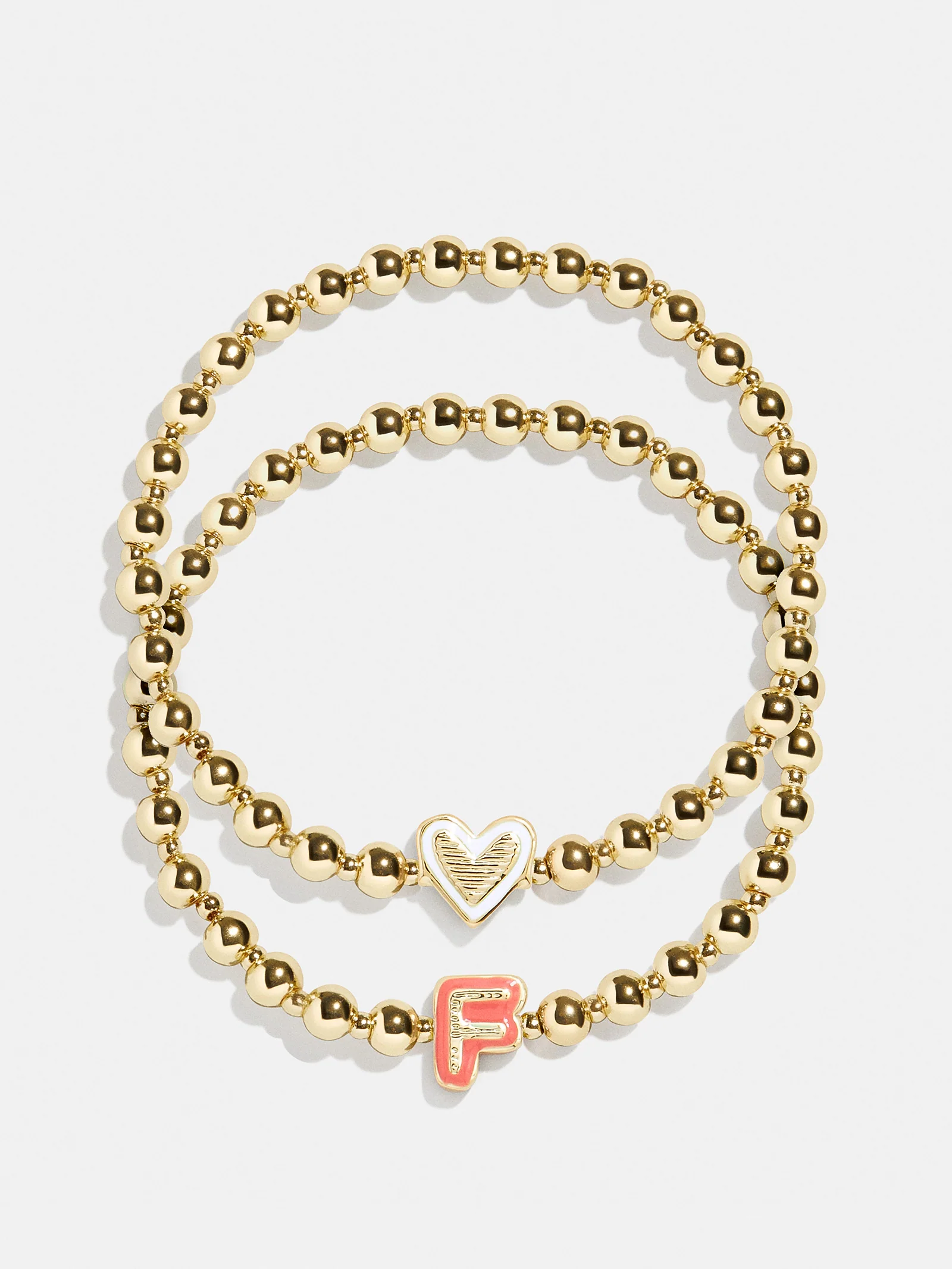 Initial & Heart Kids' Pisa Bracelet Set - Gold - Image 9
