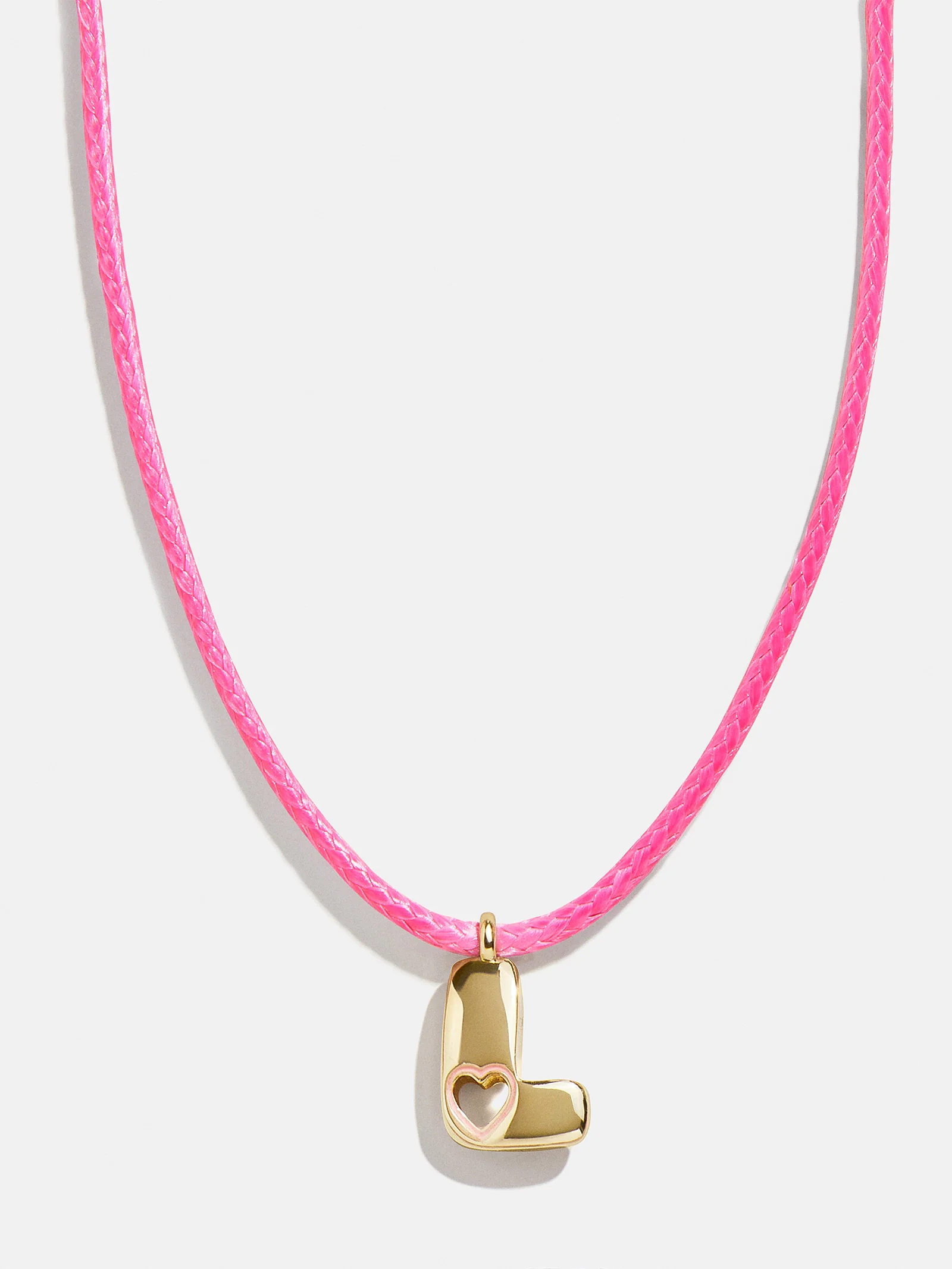 Pretty in Pink Kids Initial Necklace - Light Pink - Image 14