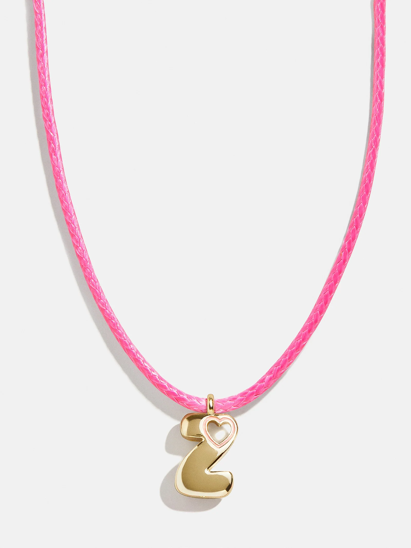 Pretty in Pink Kids Initial Necklace - Light Pink - Image 24