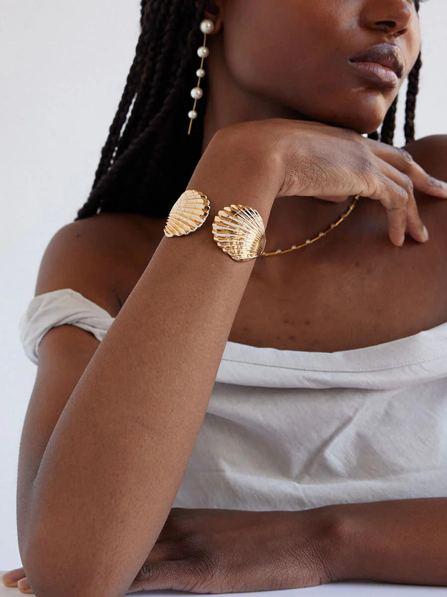 Blair Pearl Earrings - Gold/Pearl - Image 3