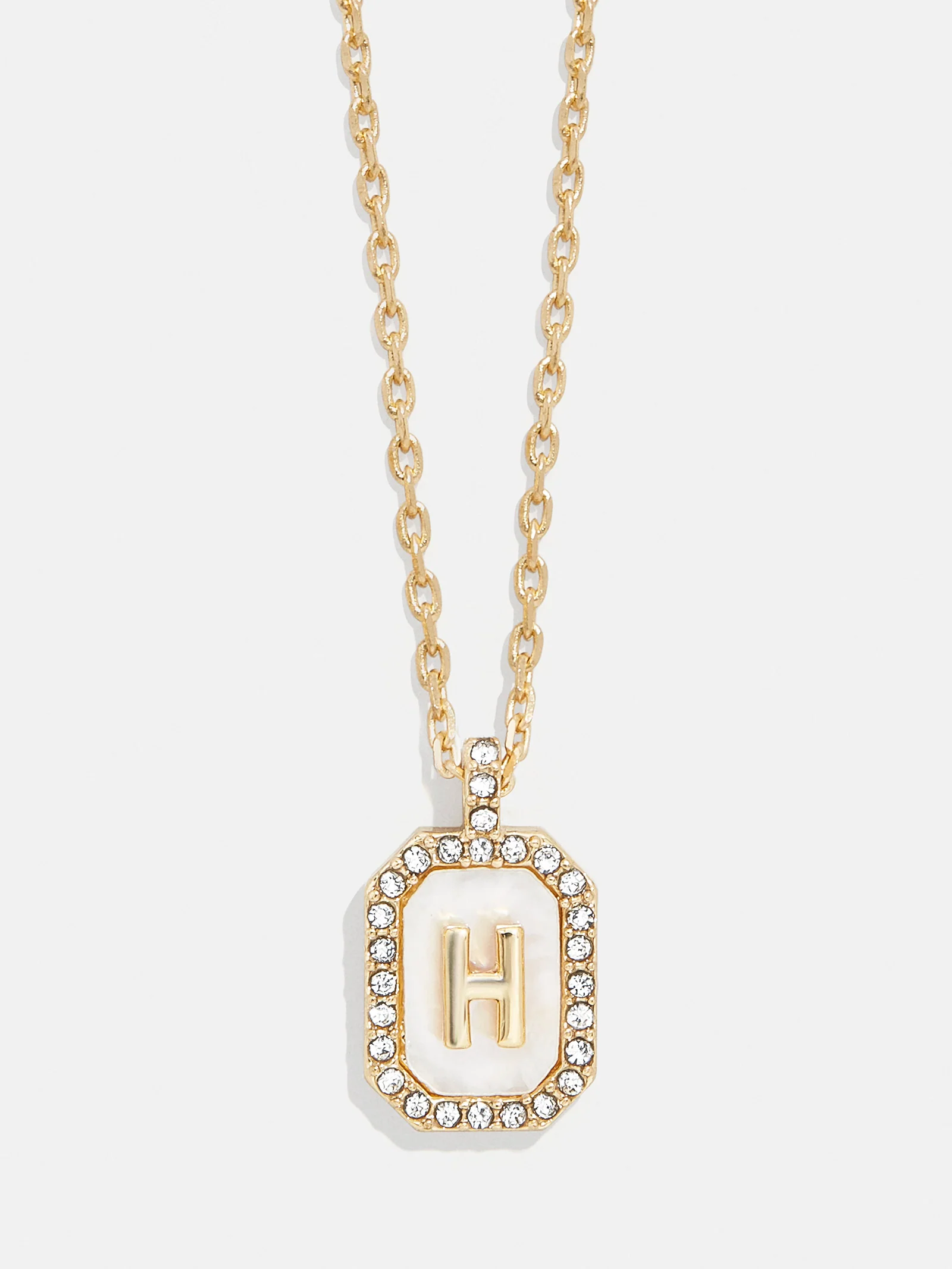 Gold & Mother of Pearl Initial Necklace - Mother Of Pearl - Image 10