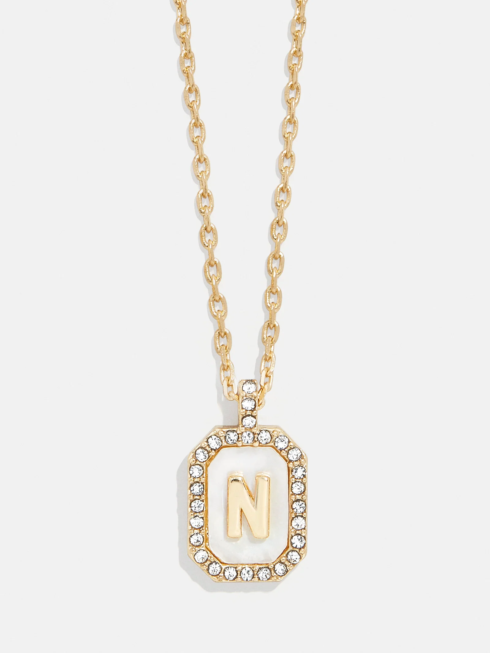Gold & Mother of Pearl Initial Necklace - Mother Of Pearl - Image 16