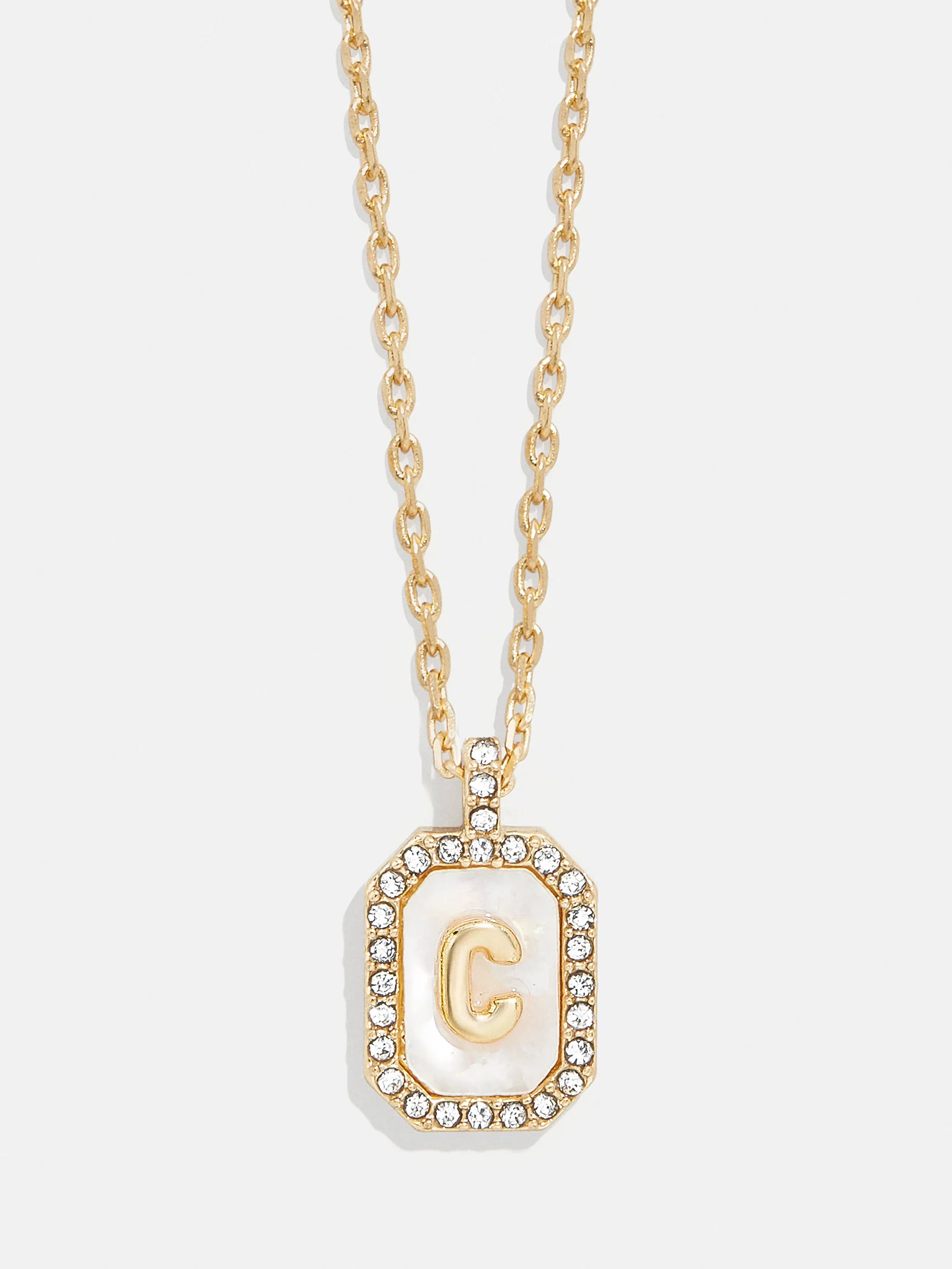 Gold & Mother of Pearl Initial Necklace - Mother Of Pearl - Image 5