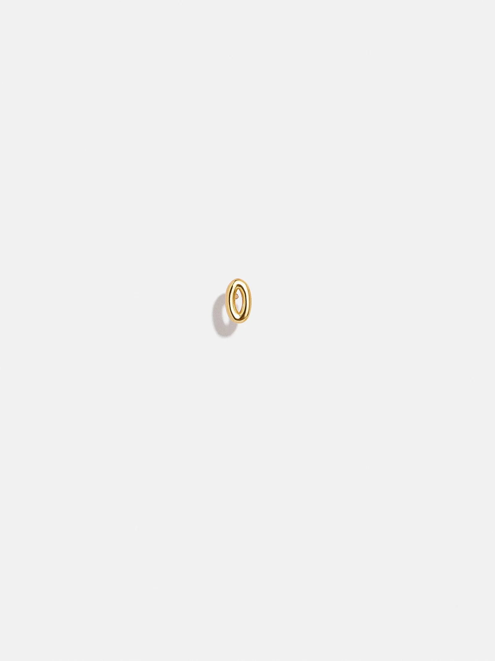 18K Gold Single Bubble Initial Earring - Bubble Initial - Image 17