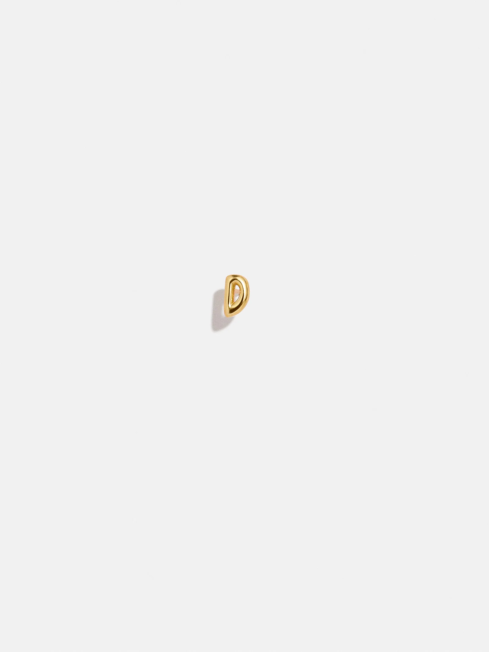 18K Gold Single Bubble Initial Earring - Bubble Initial - Image 6