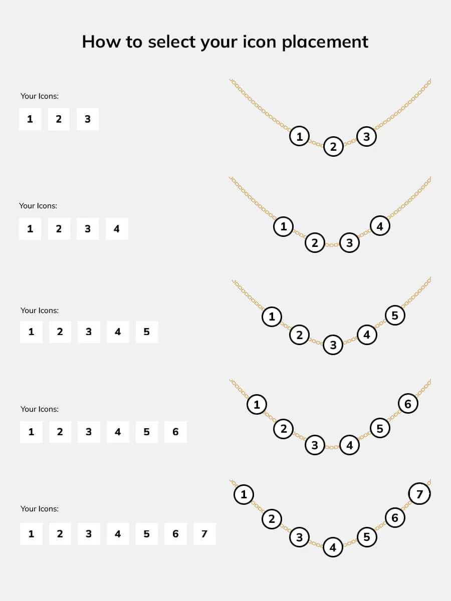 Mini Sterling Silver Custom Icon Necklace - Sterling Silver. Pavé Cubic Zirconia Stones - Image 5